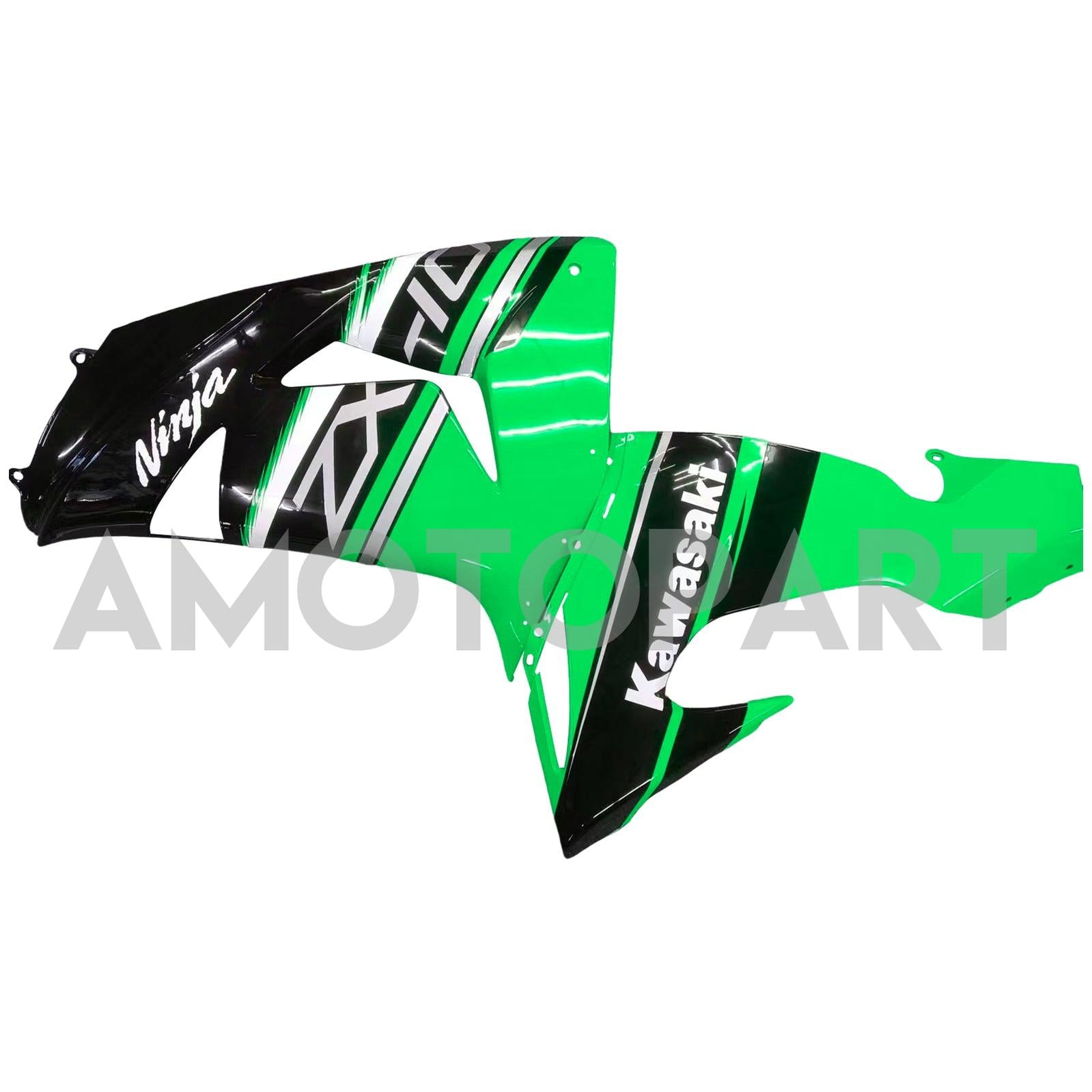 Amotopart Kawasaki ZX10R 2006-2007 Green Black Fairing Kit