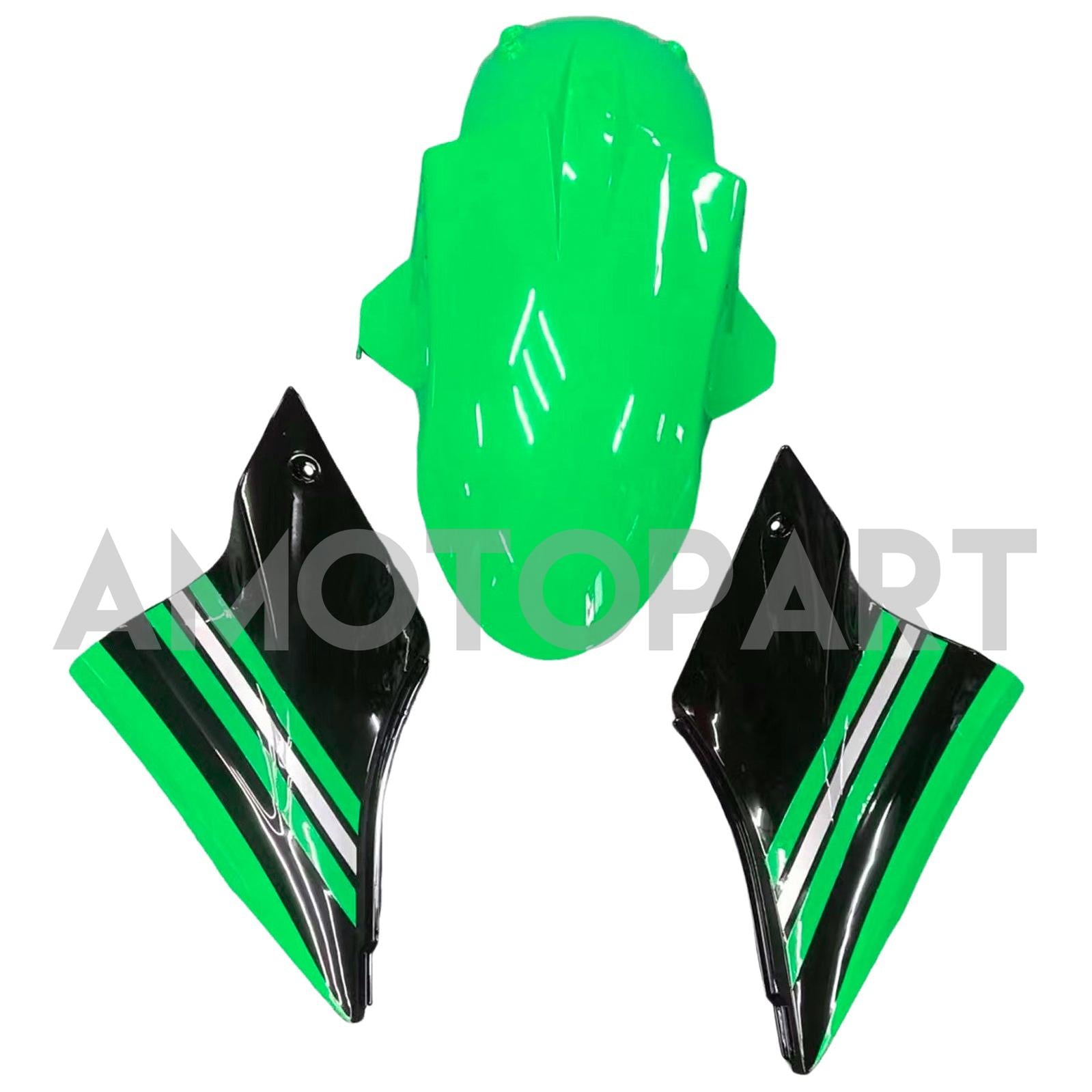Amotopart Kawasaki ZX10R 2006-2007 Green Black Fairing Kit