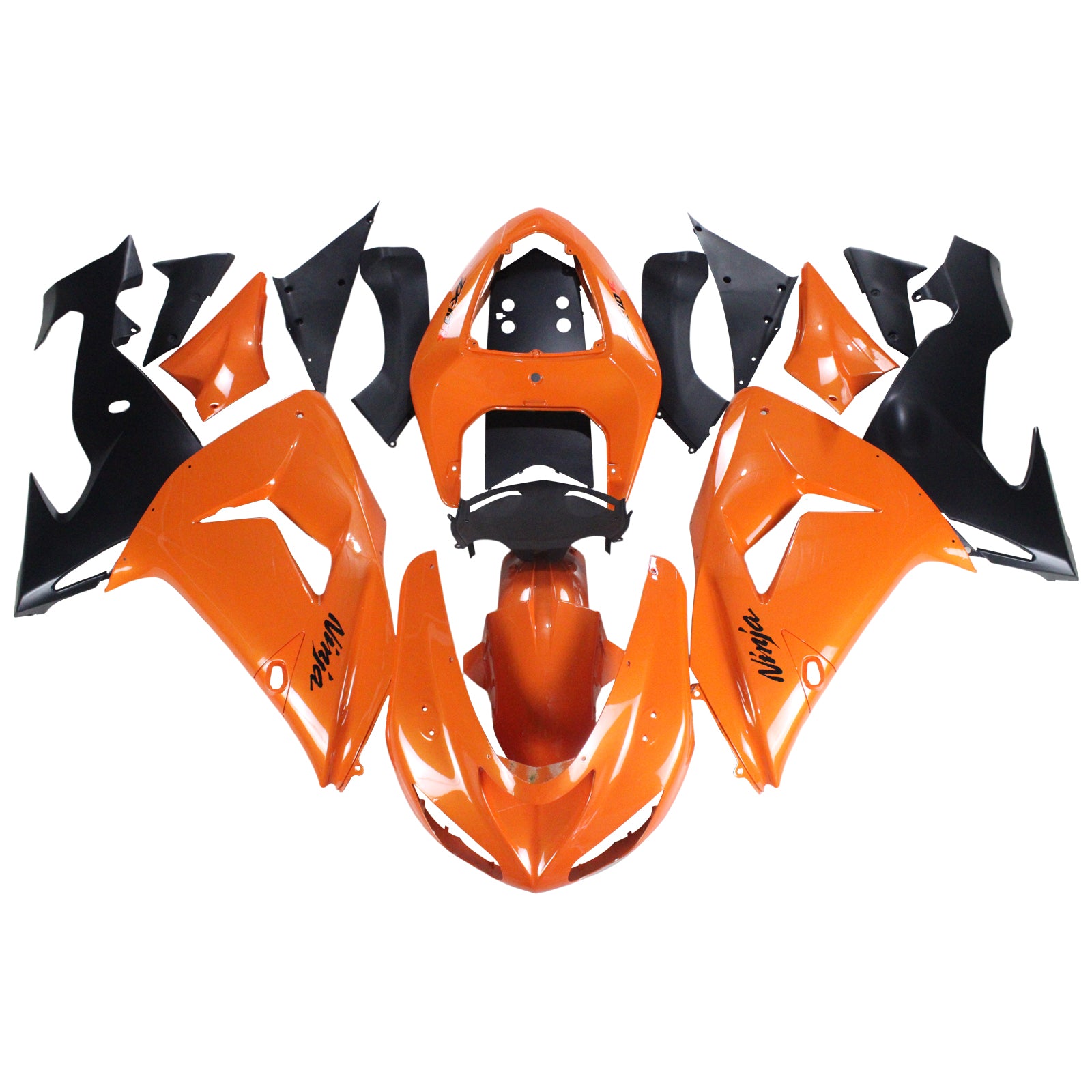 Amotopart Kawasaki ZX10R 2006-2007 Kit de carenagem Orange
