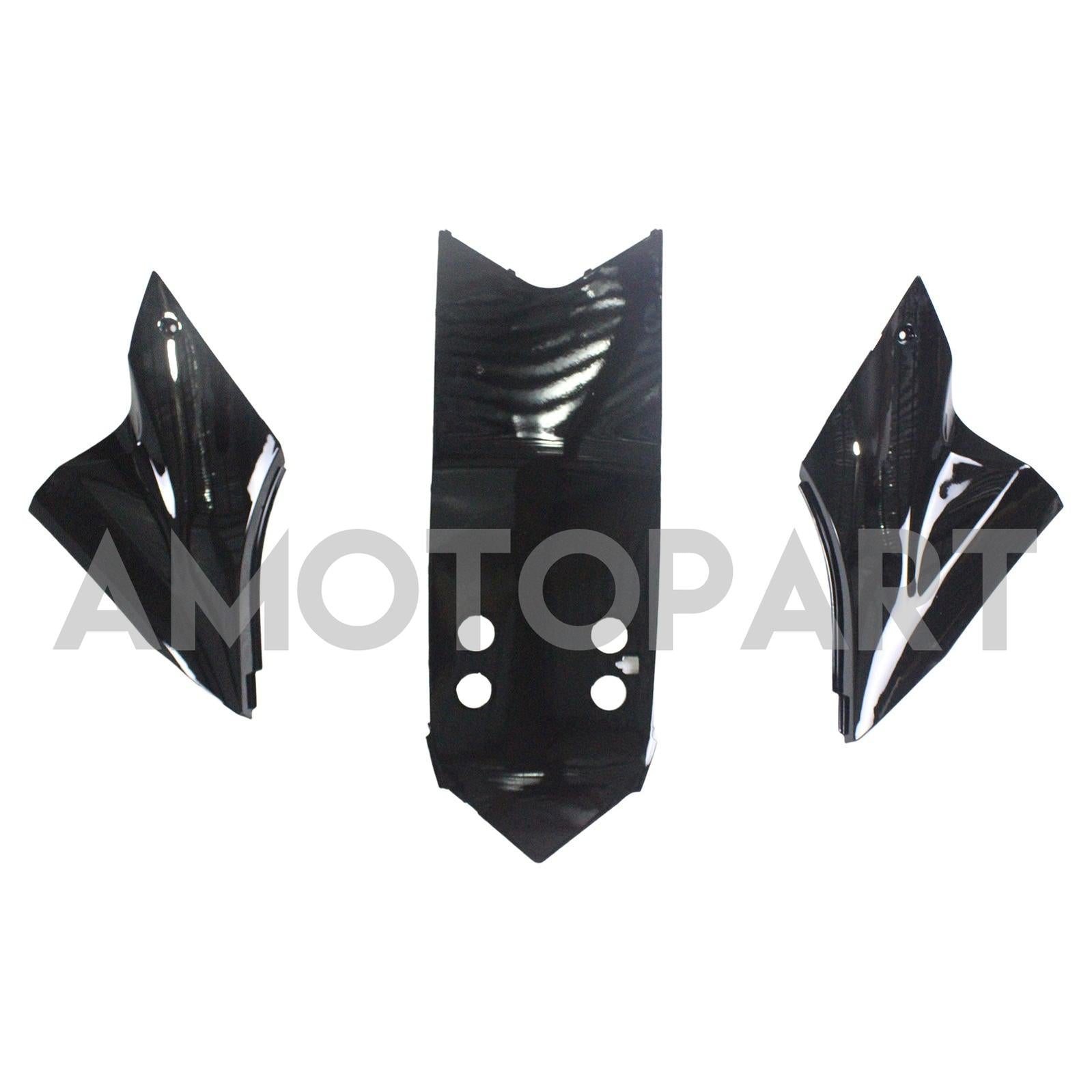 Amotopart Kawasaki ZX10R 2006-2007 Glossy Black with Ninja Logo Fairing Kit