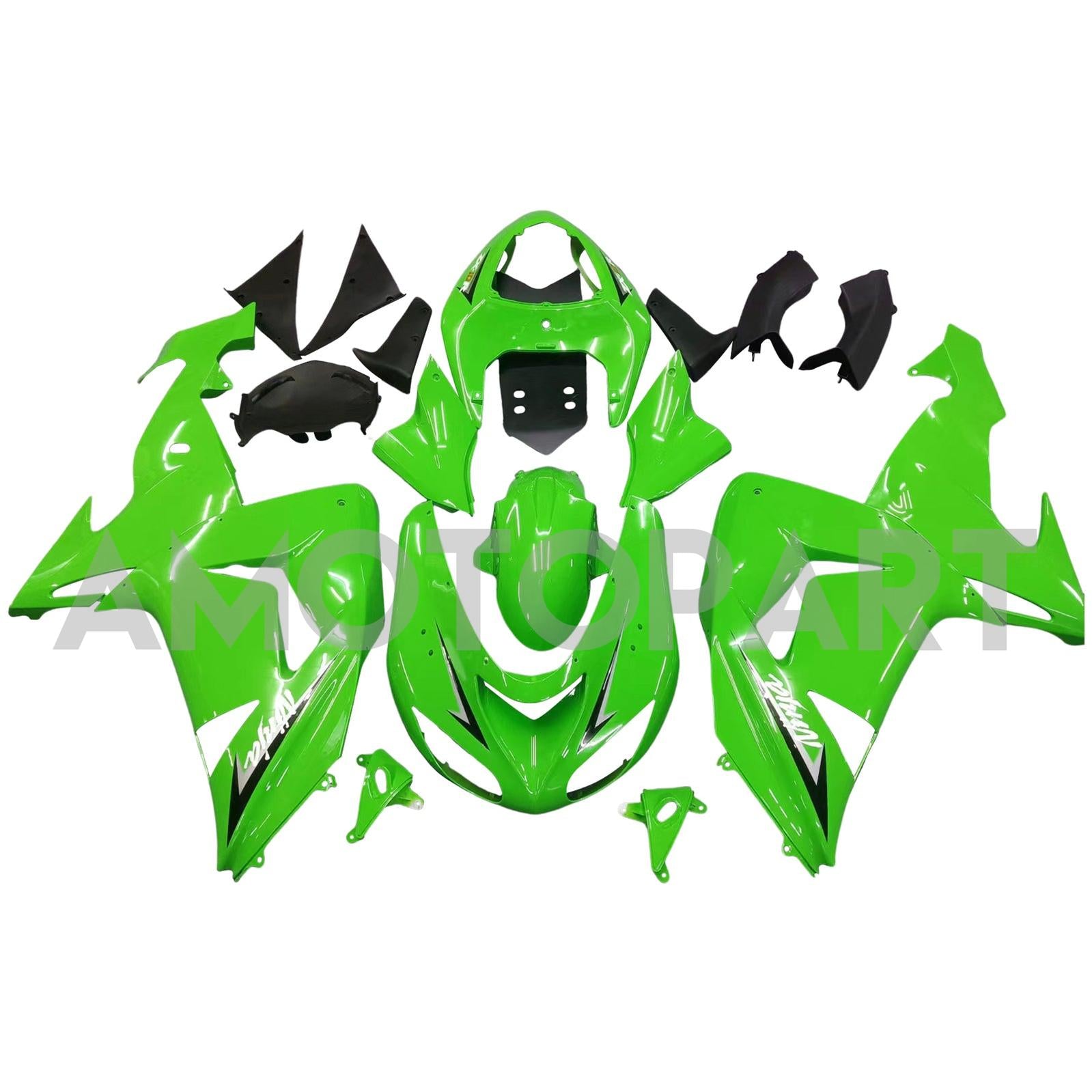 Kit carena verde Amotopart 2006-2007 Kawasaki ZX10R