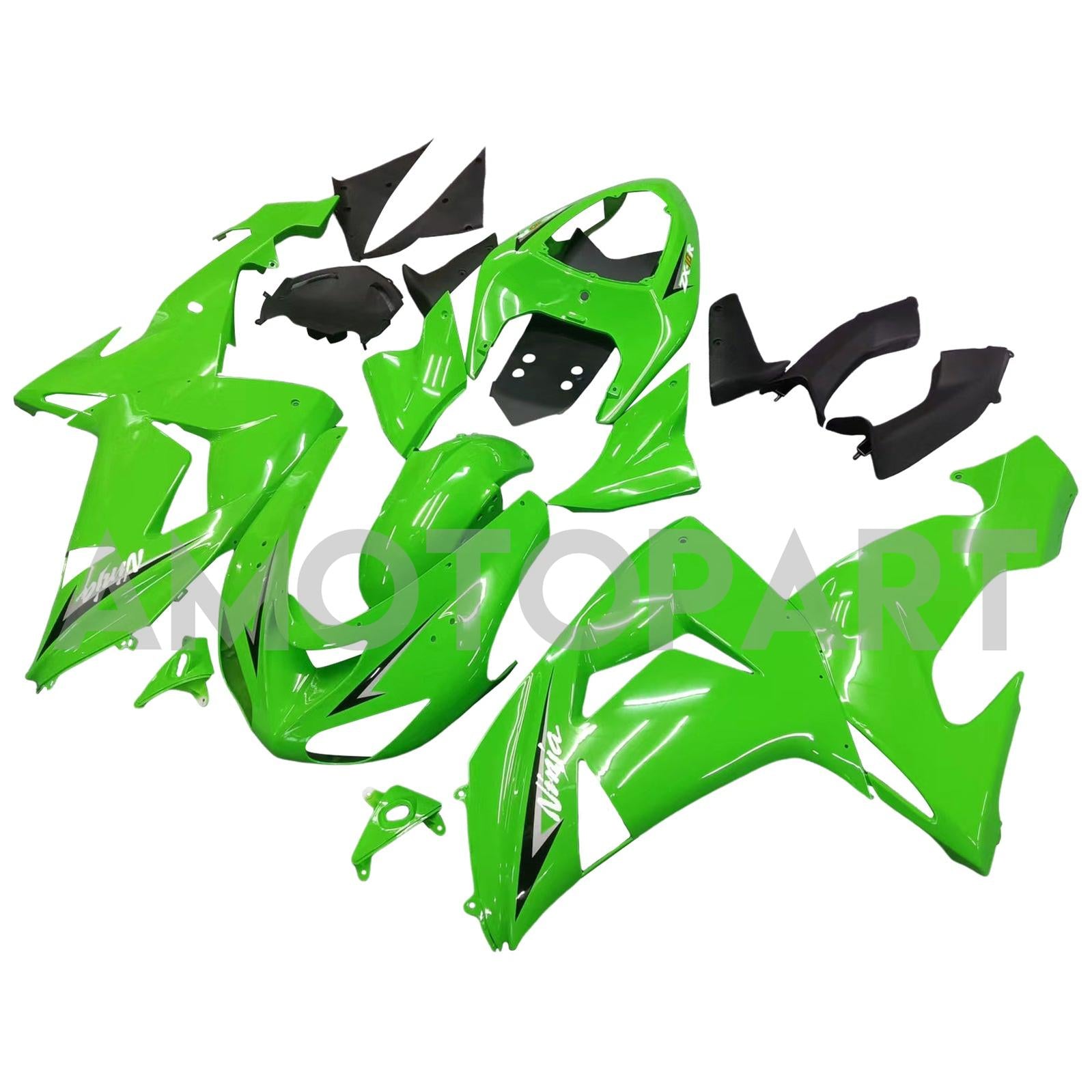 Kit carena verde Amotopart 2006-2007 Kawasaki ZX10R