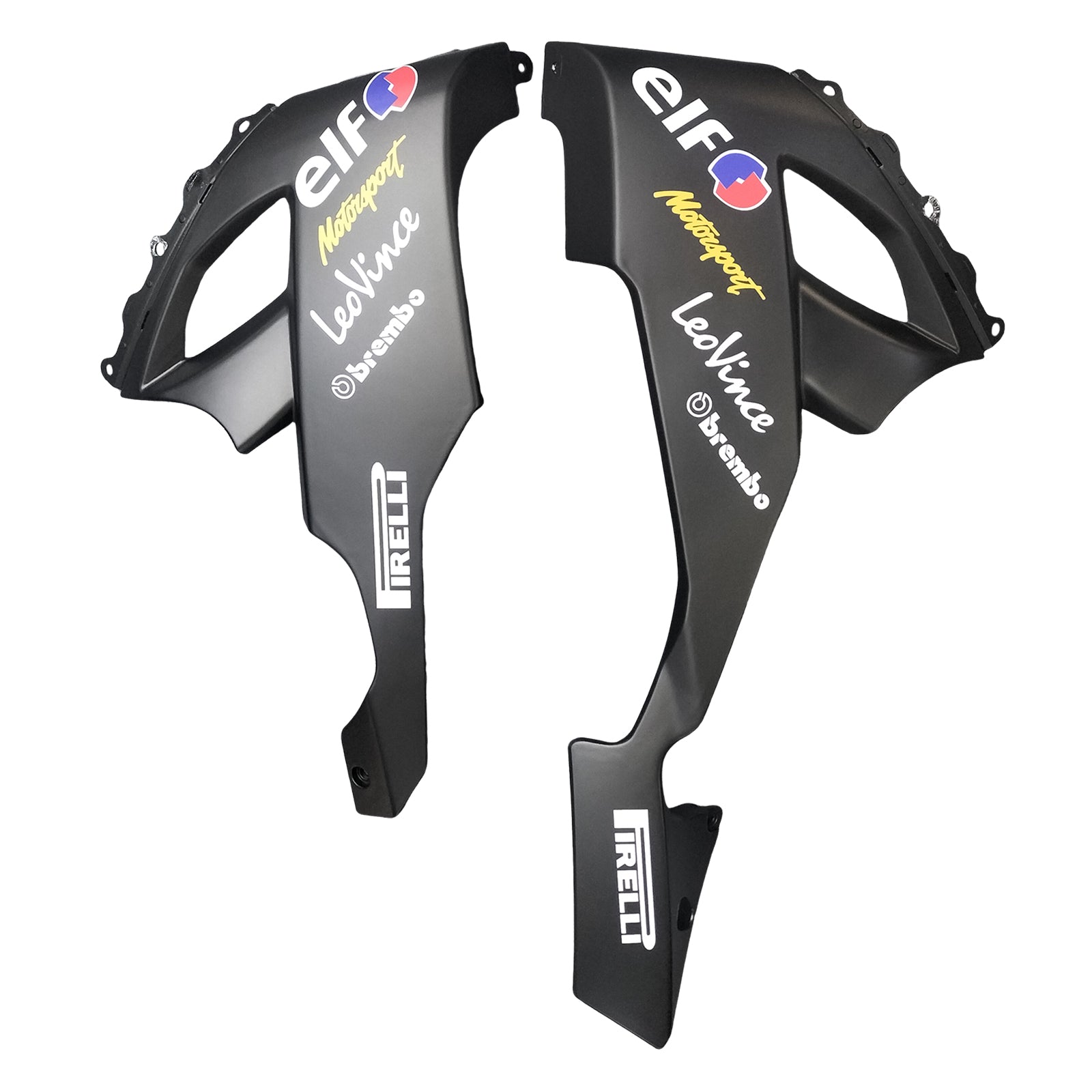 Amotopart Verkleidungsset für Kawasaki ZX10R 2008–2010, Schwarz mit Scratch-Logo