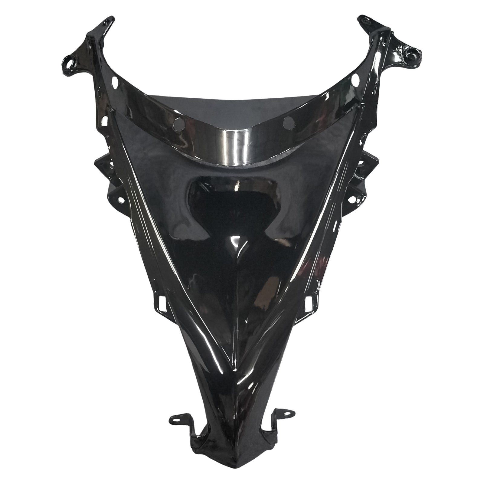 Amotopart Verkleidungsset für Kawasaki ZX10R 2008–2010, Schwarz mit Scratch-Logo