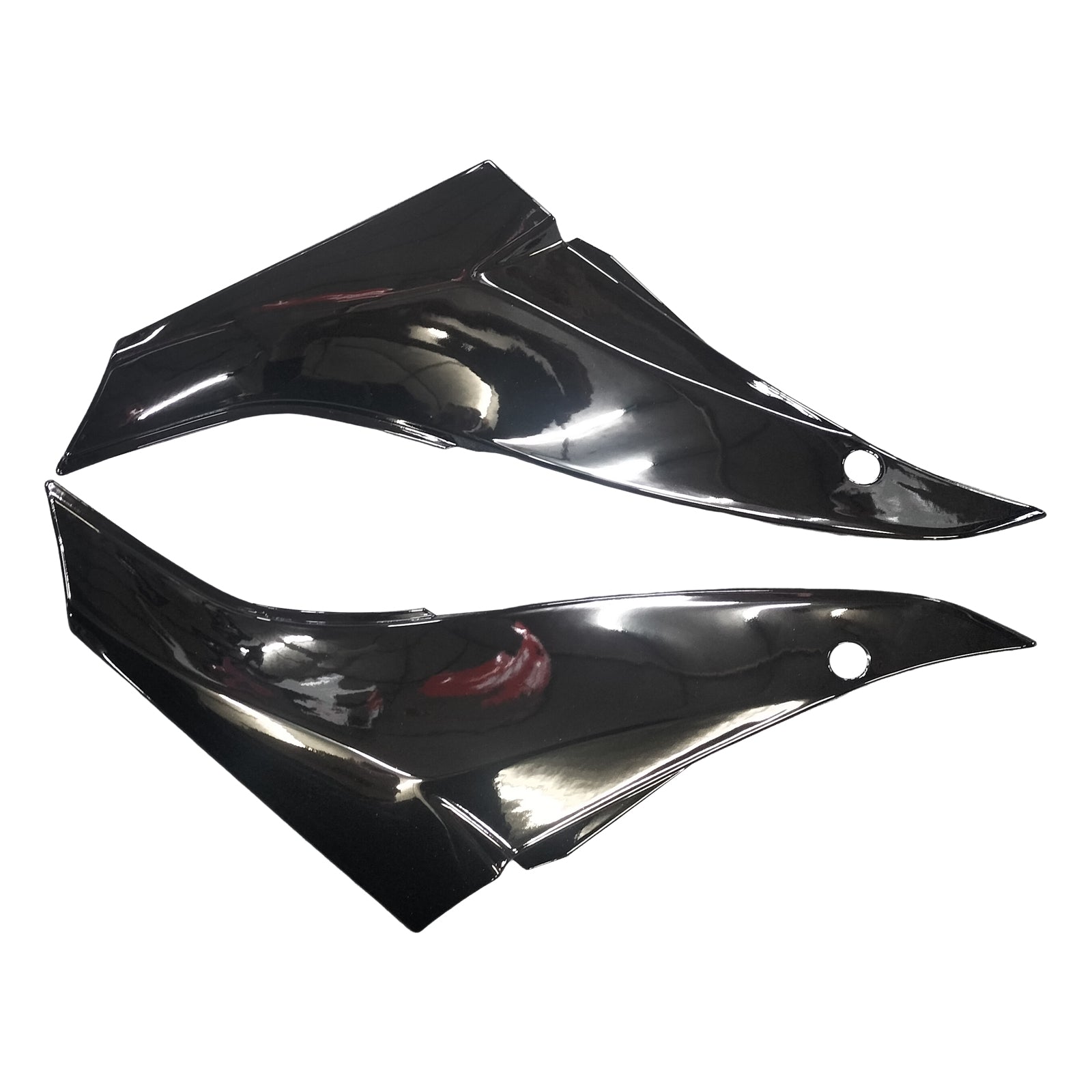 Amotopart Verkleidungsset für Kawasaki ZX10R 2008–2010, Schwarz mit Scratch-Logo