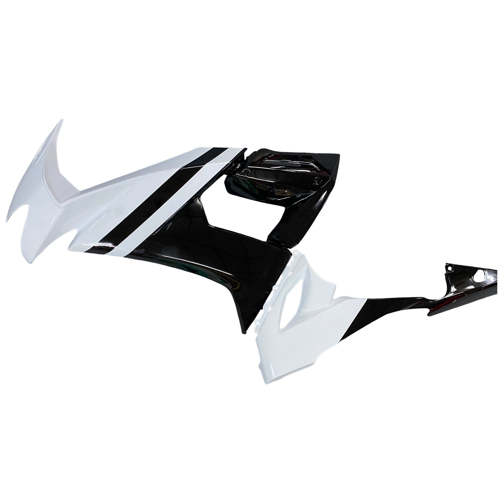 Amotopart Kawasaki ZX10R 2008-2010 White Black Fairing Kit