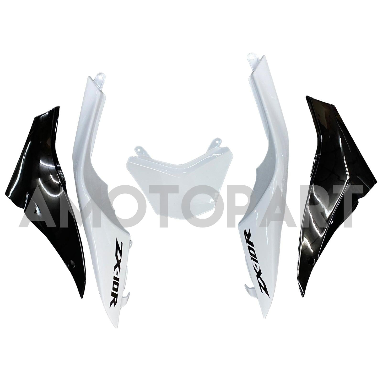 Kit carena Amotopart Kawasaki ZX10R 2008-2010 Bianco Nero