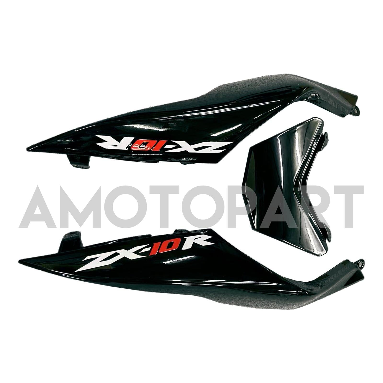 Amotopart Kawasaki ZX10R 2008-2010 Glossy Black Fairing Kit