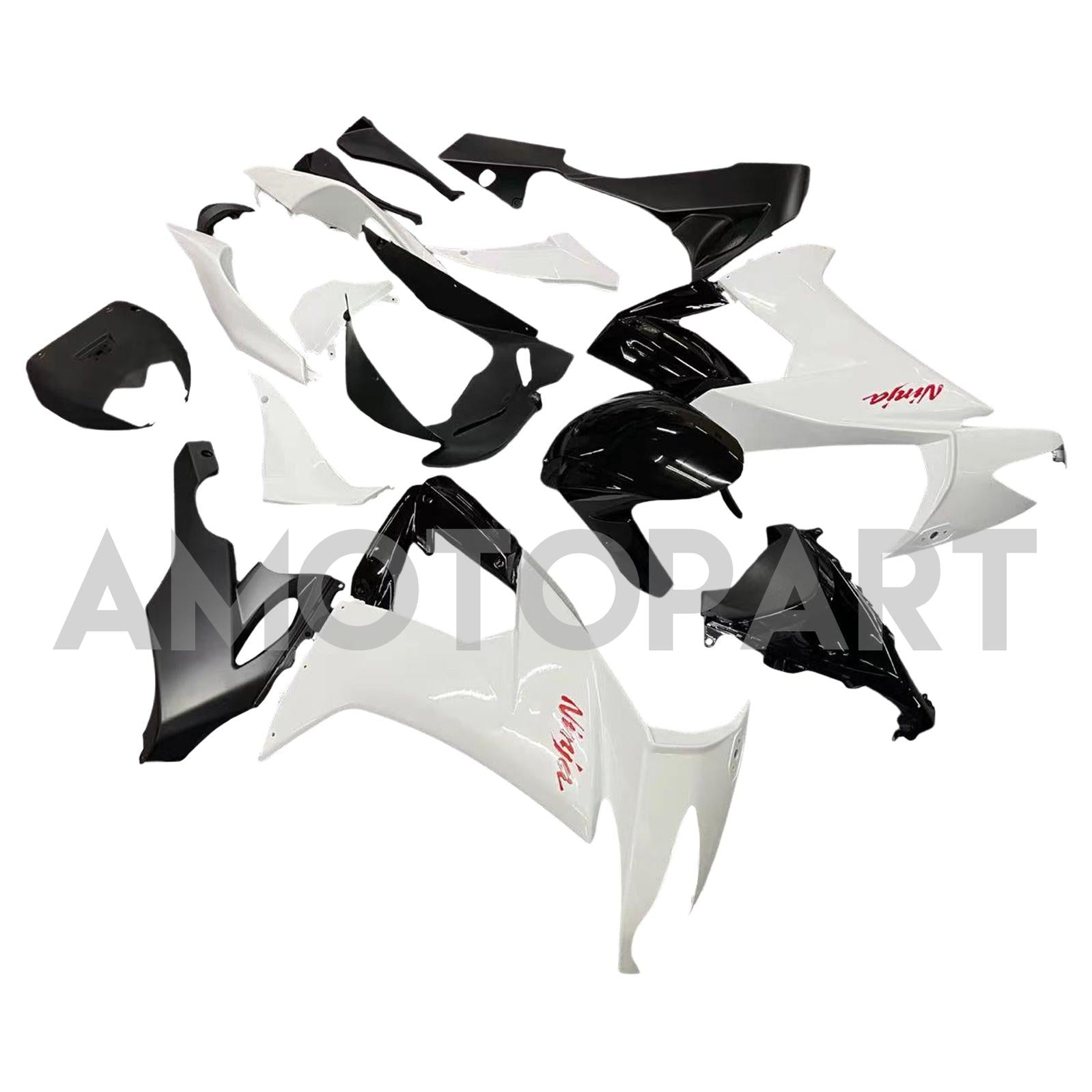 Amotopart Kawasaki ZX10R 2008-2010 White Fairing Kit