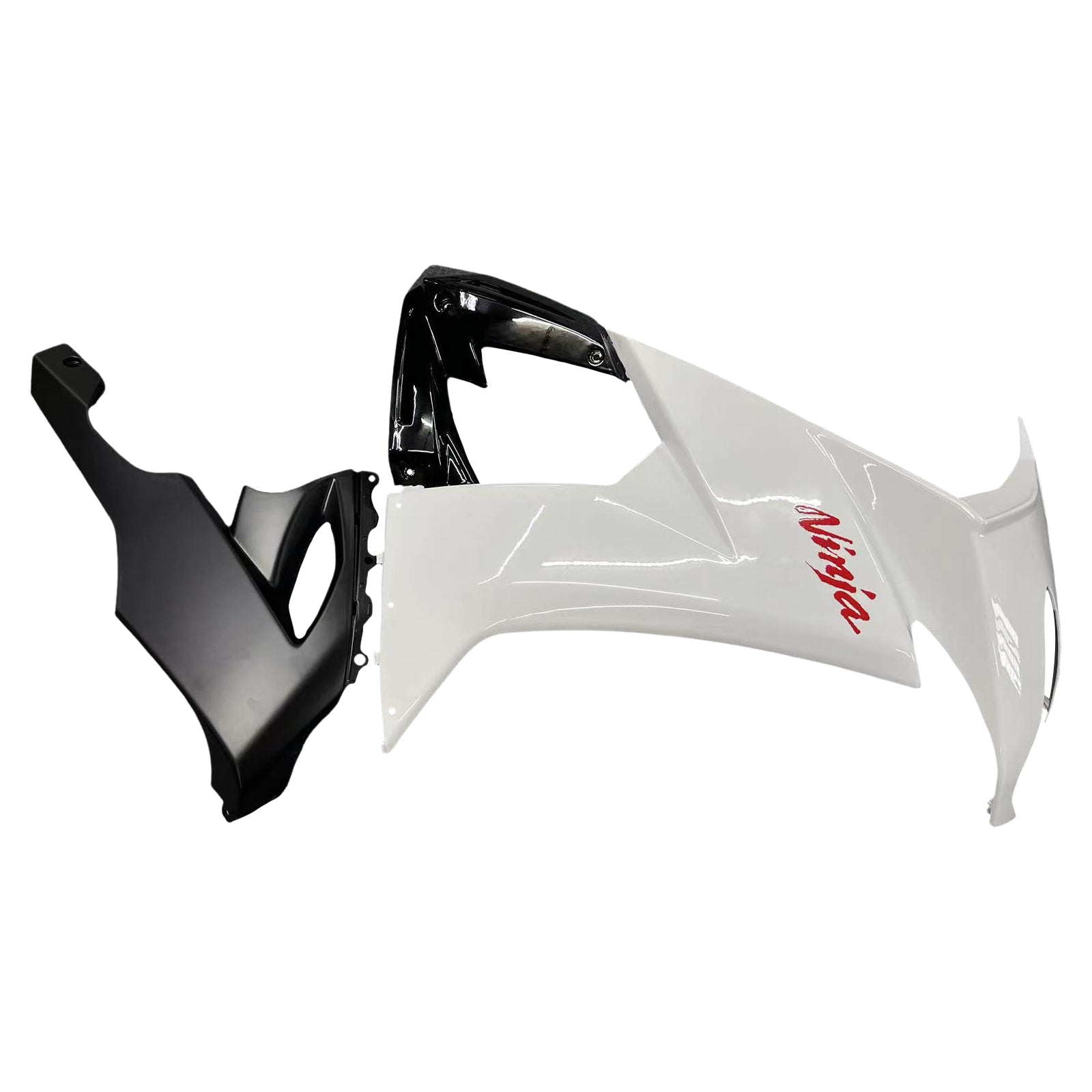 Amotopart Kawasaki ZX10R 2008–2010 weißes Verkleidungsset