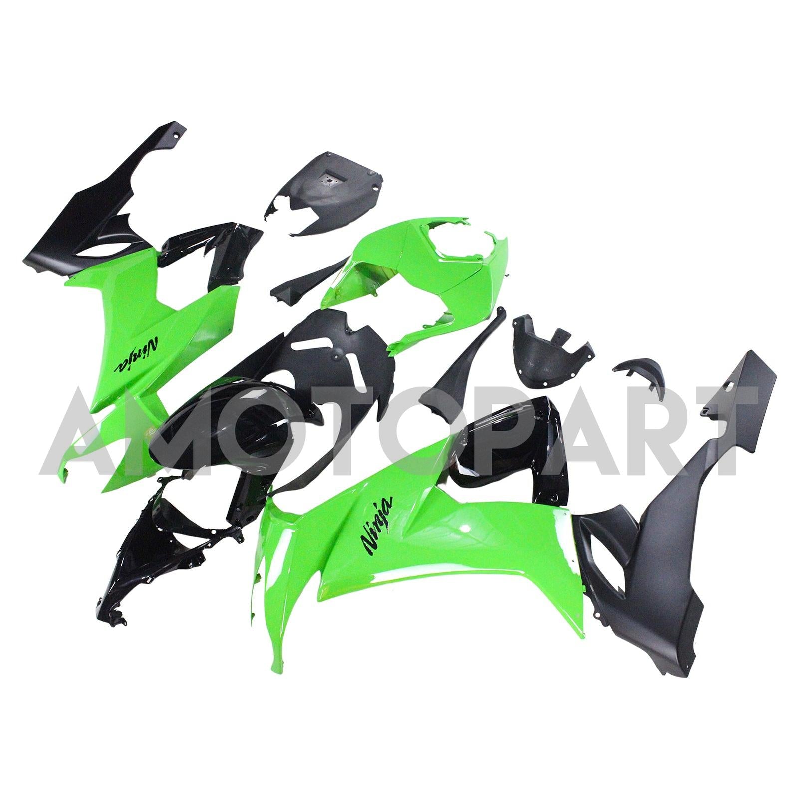 Amotopart Kawasaki ZX10R 2008-2010 Glossy Green Fairing Kit