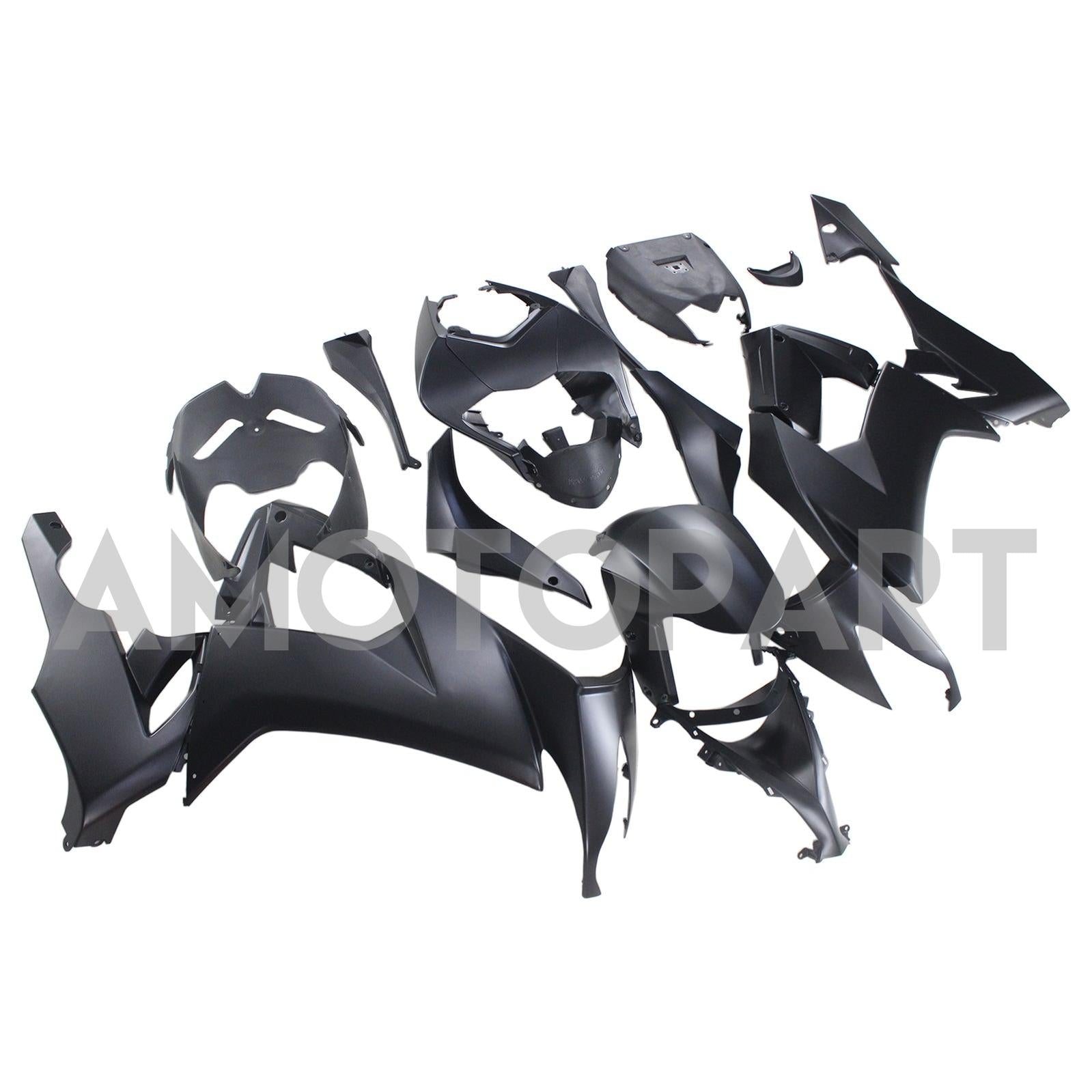 Amotopart Kawasaki ZX10R 2008-2010 Matt Black Fairing Kit