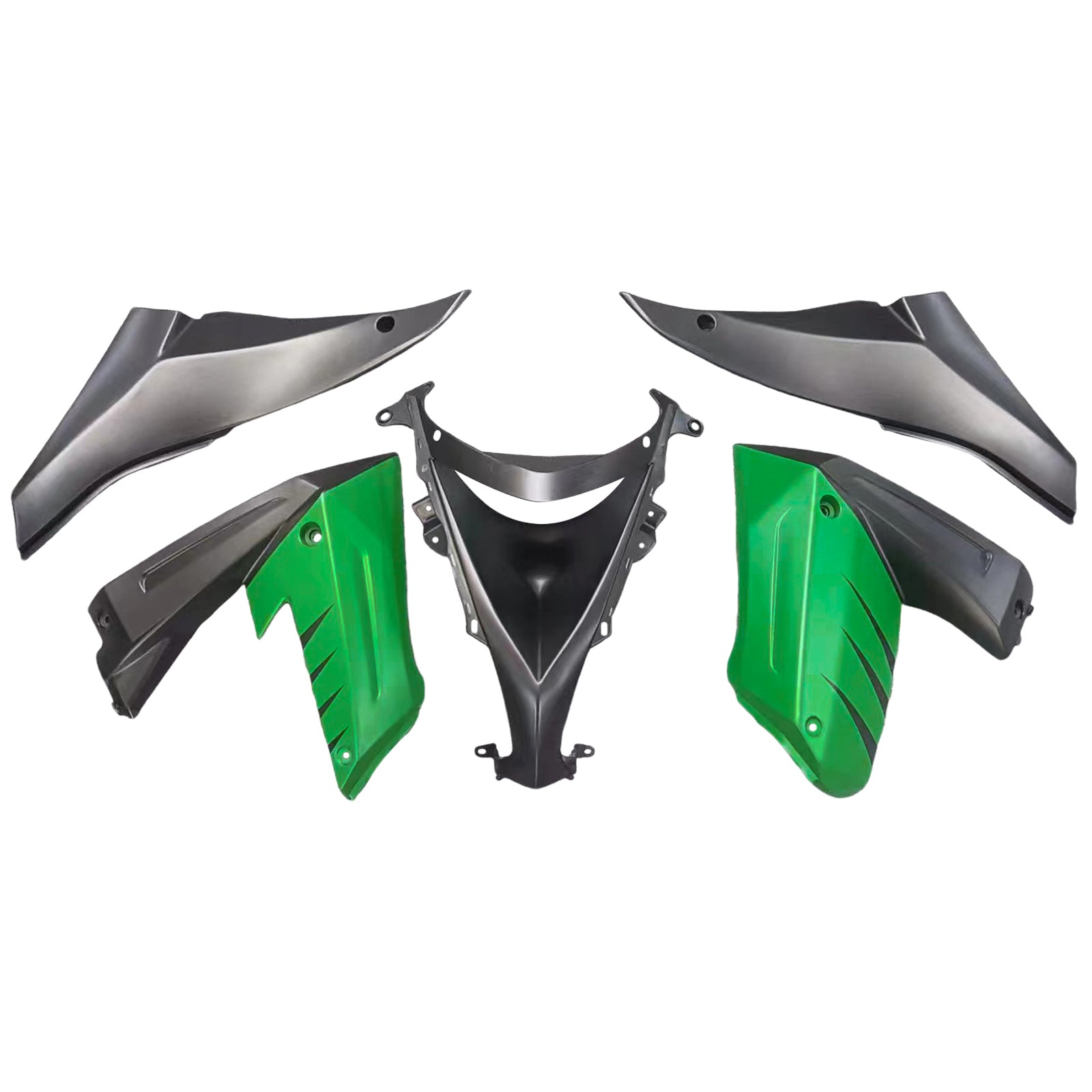Amotopart 2008-2010 Kawasaki ZX10R Green&Black Style2 Fairing Kit