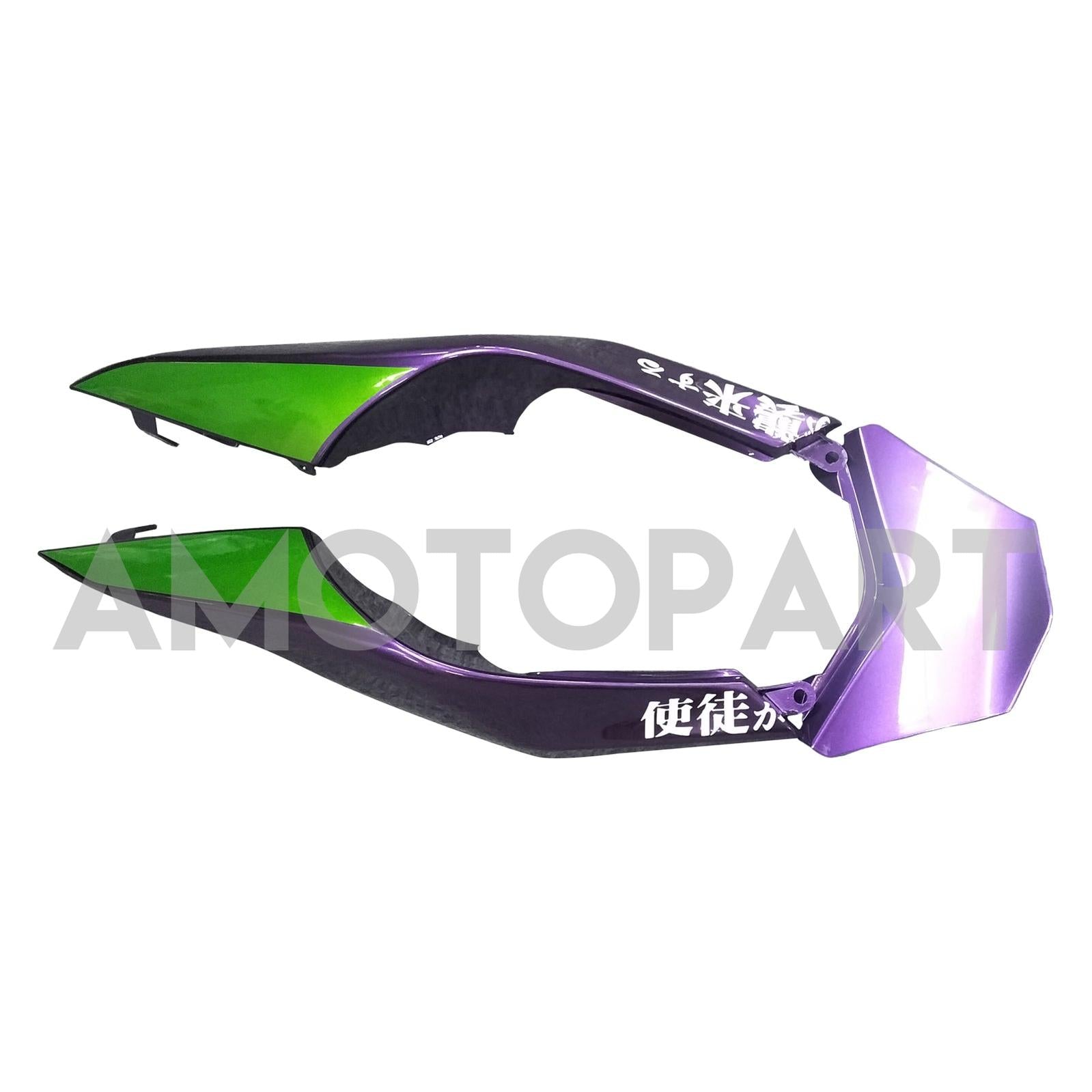 Amotopart 2008-2010 Kawasaki ZX10R Zielony i fioletowy zestaw owiewki