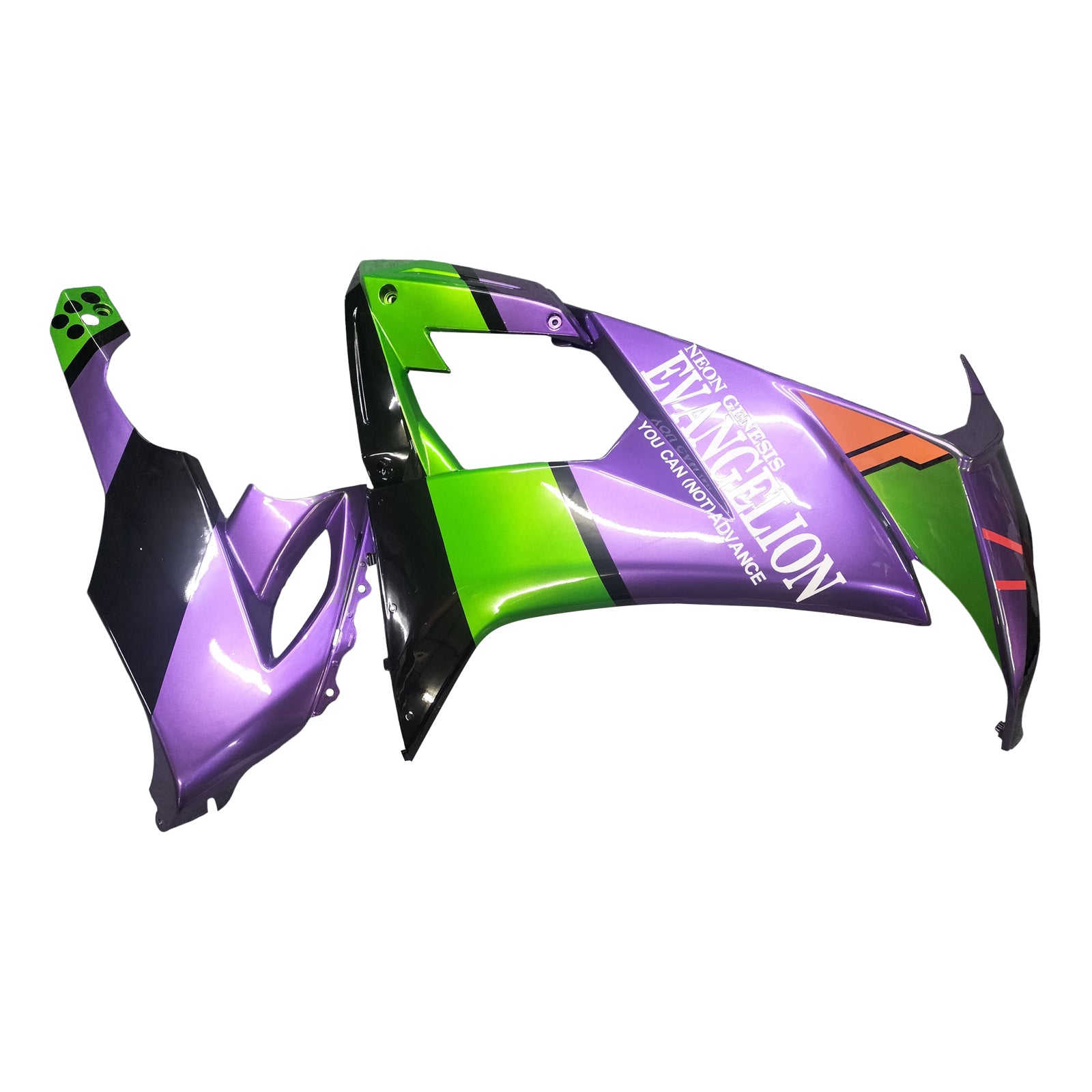 Amotopart 2008-2010 Kawasaki ZX10r Green & Purple Fairing Kit