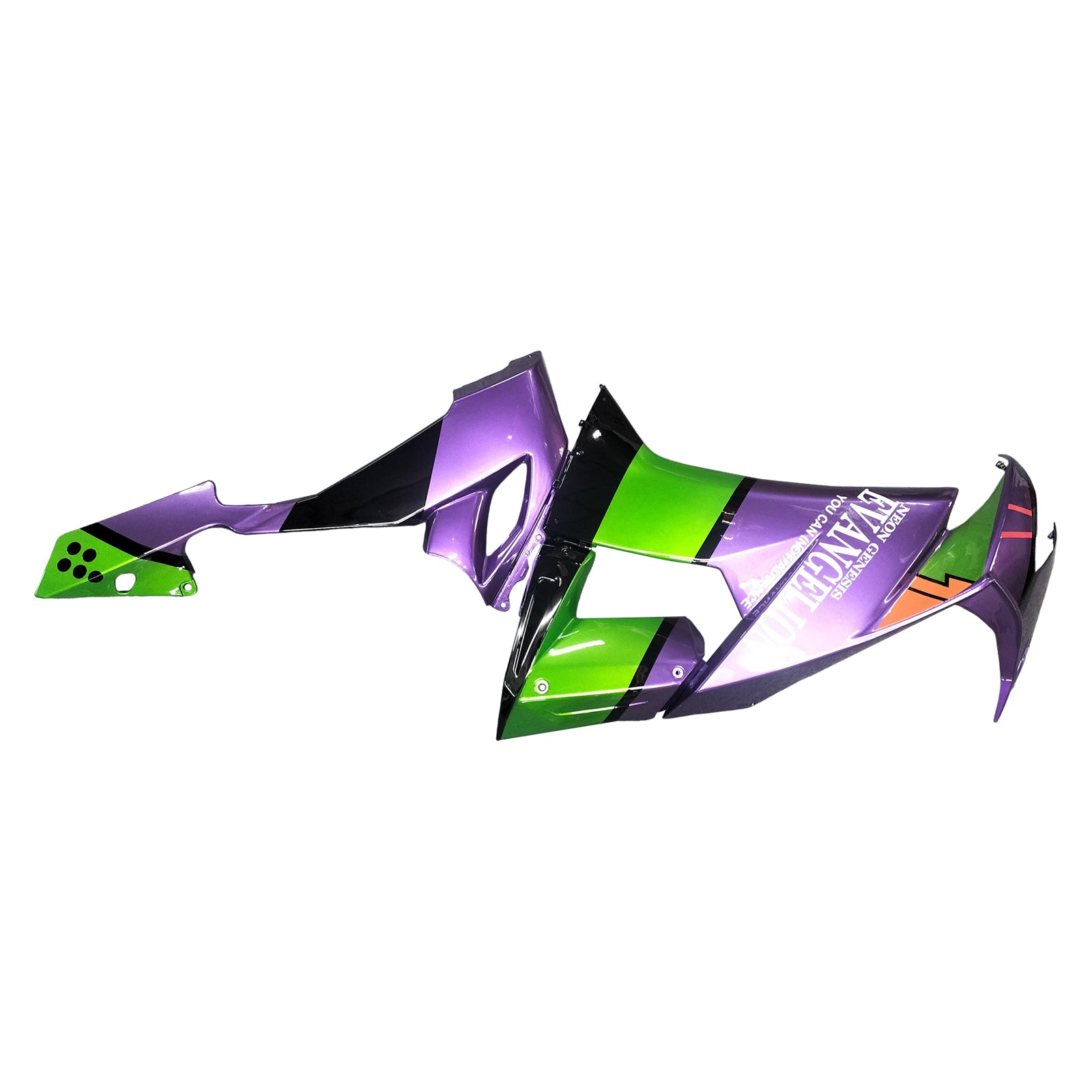 Amotopart 2008-2010 Kawasaki ZX10r Green & Purple Fairing Kit
