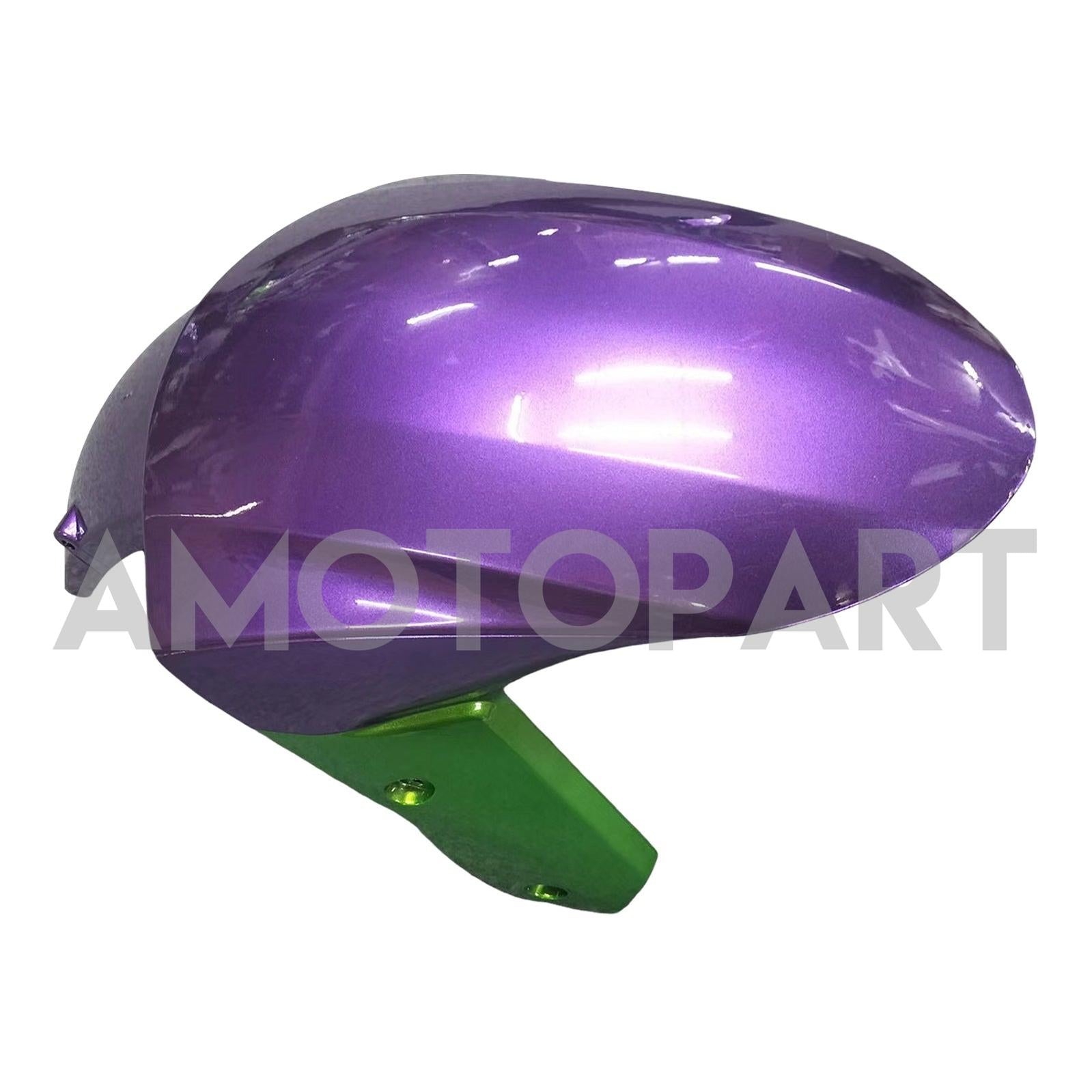 Amotopart 2008-2010 Kawasaki ZX10R Zielony i fioletowy zestaw owiewki