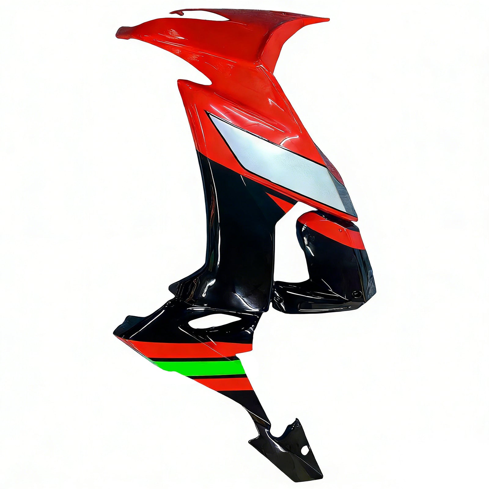 Amotopart Kawasaki ZX10R Rouge 2008-2010&Kit de carénage noir Style3