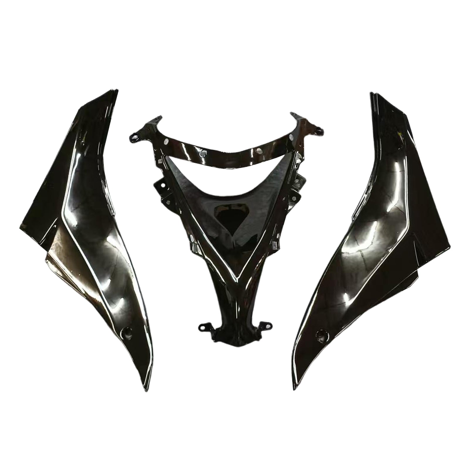 Amotopart 2008-2010 Kawasaki ZX10R Schwarz&Grauer Verkleidungssatz