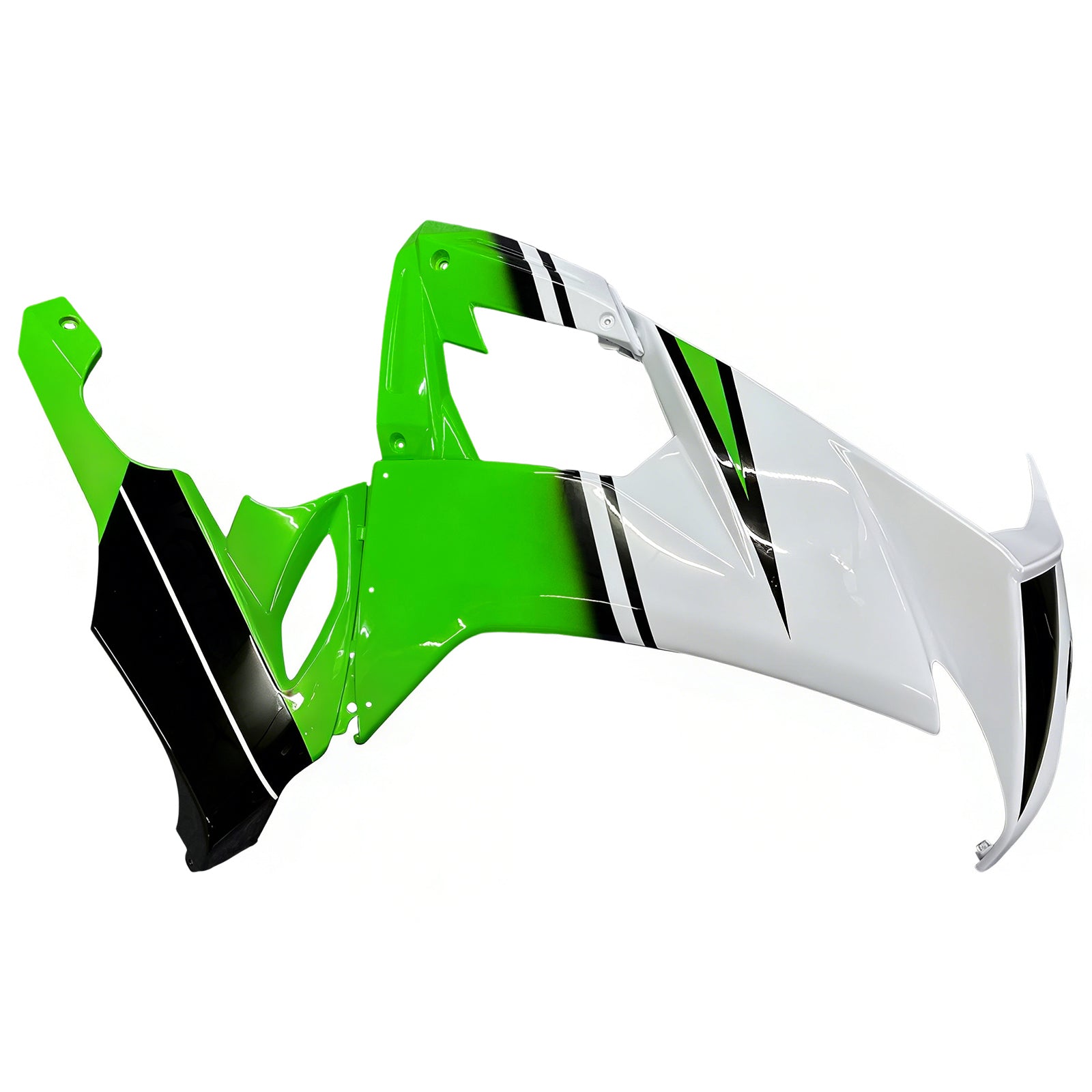 Amotopart 2008-2010 Kawasaki ZX10R Green&White Style2 Fairing Kit