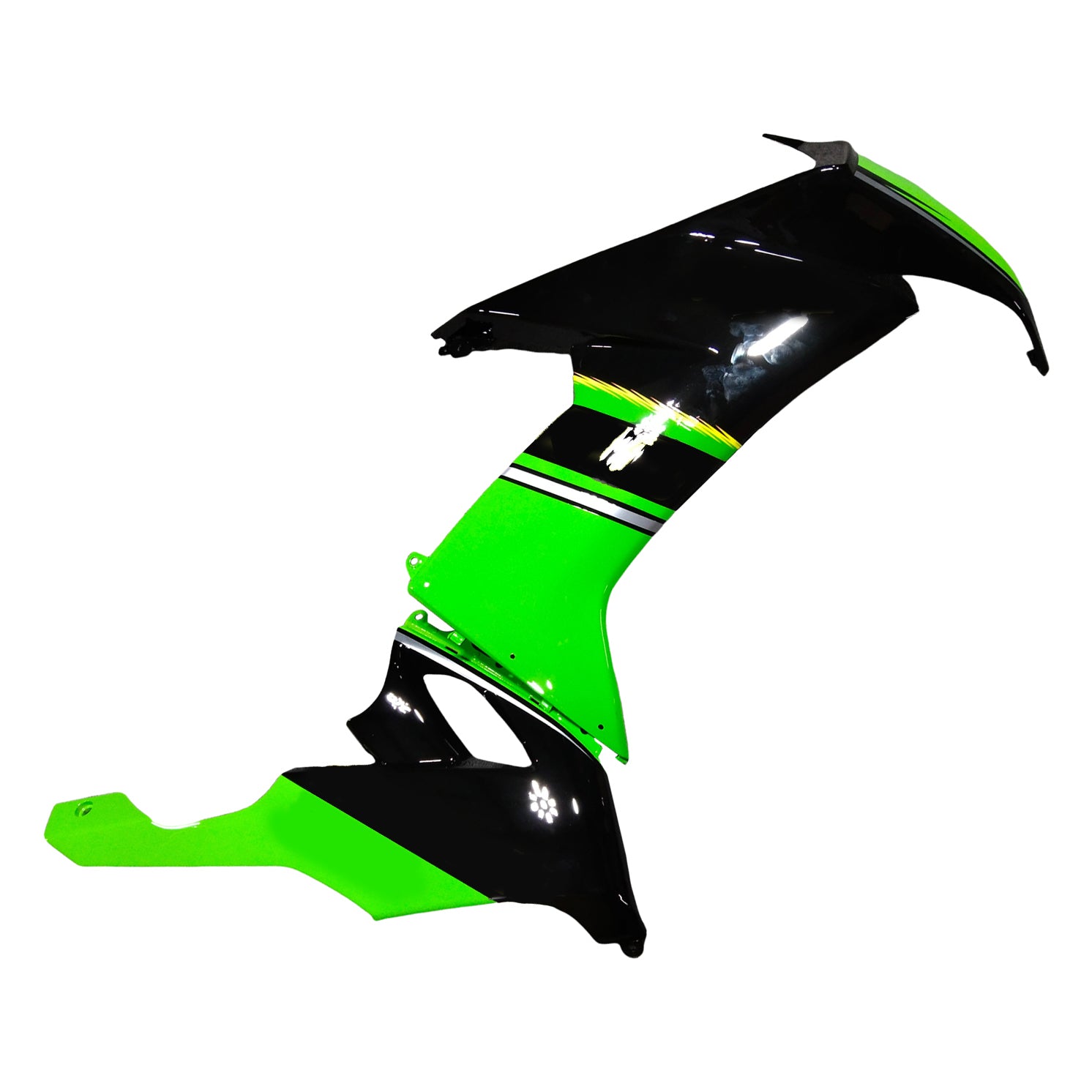 Amotopart 2008-2010 Kawasaki ZX10R Green&Black Style6 Fairing Kit