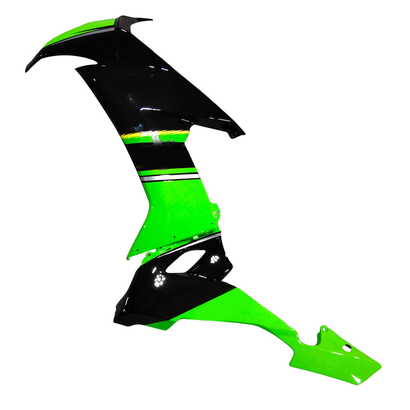 Amotopart 2008-2010 Kawasaki ZX10R Green&Black Style6 Fairing Kit