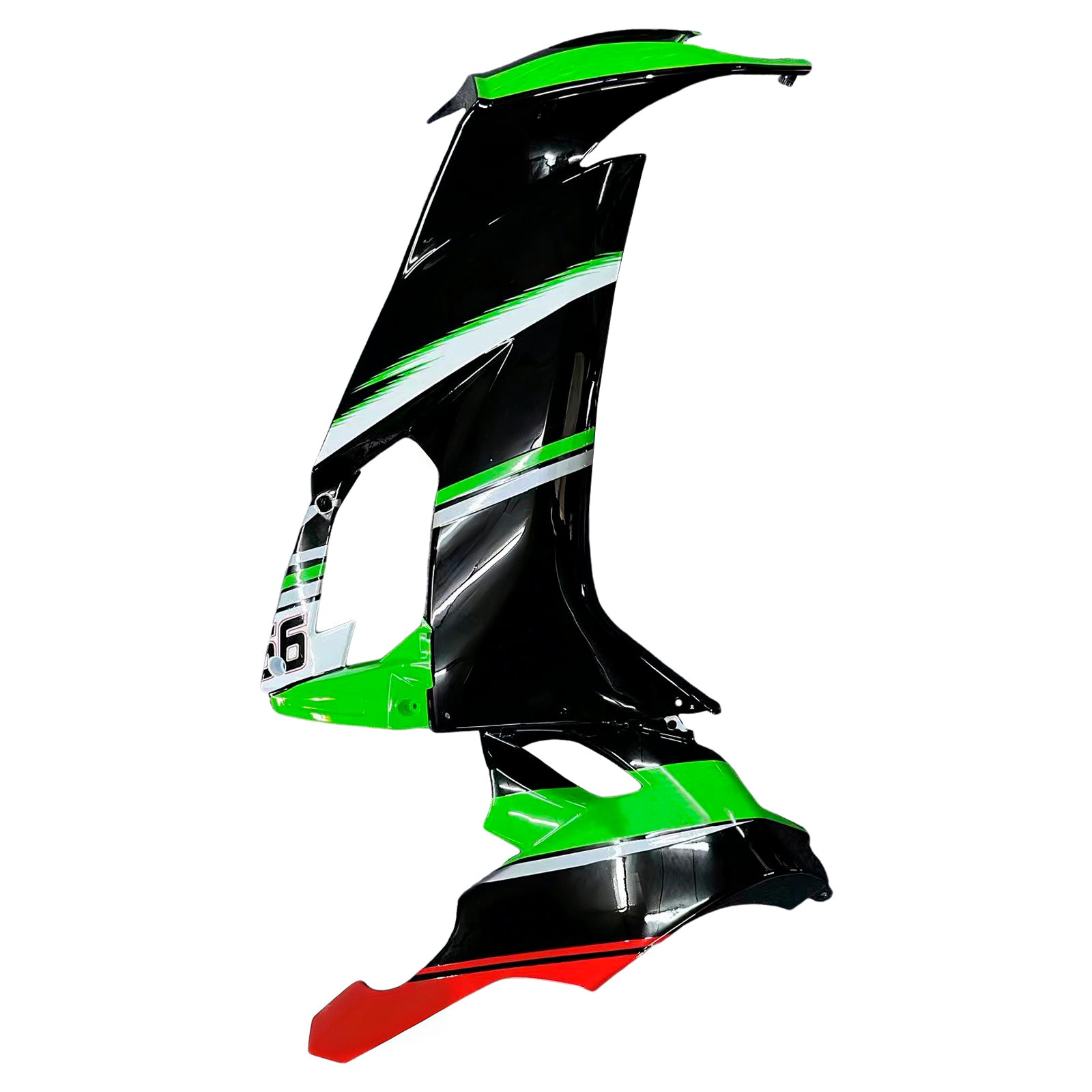 Amotopart 2008-2010 Kawasaki ZX10R Green&Red Style5 Fairing Kit