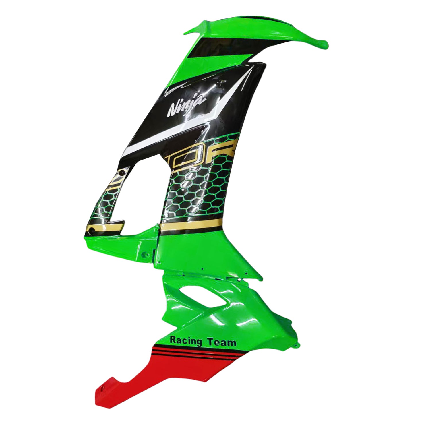 Amotopart 2008-2010 Kawasaki ZX10r Black Green Red Fairing Kit
