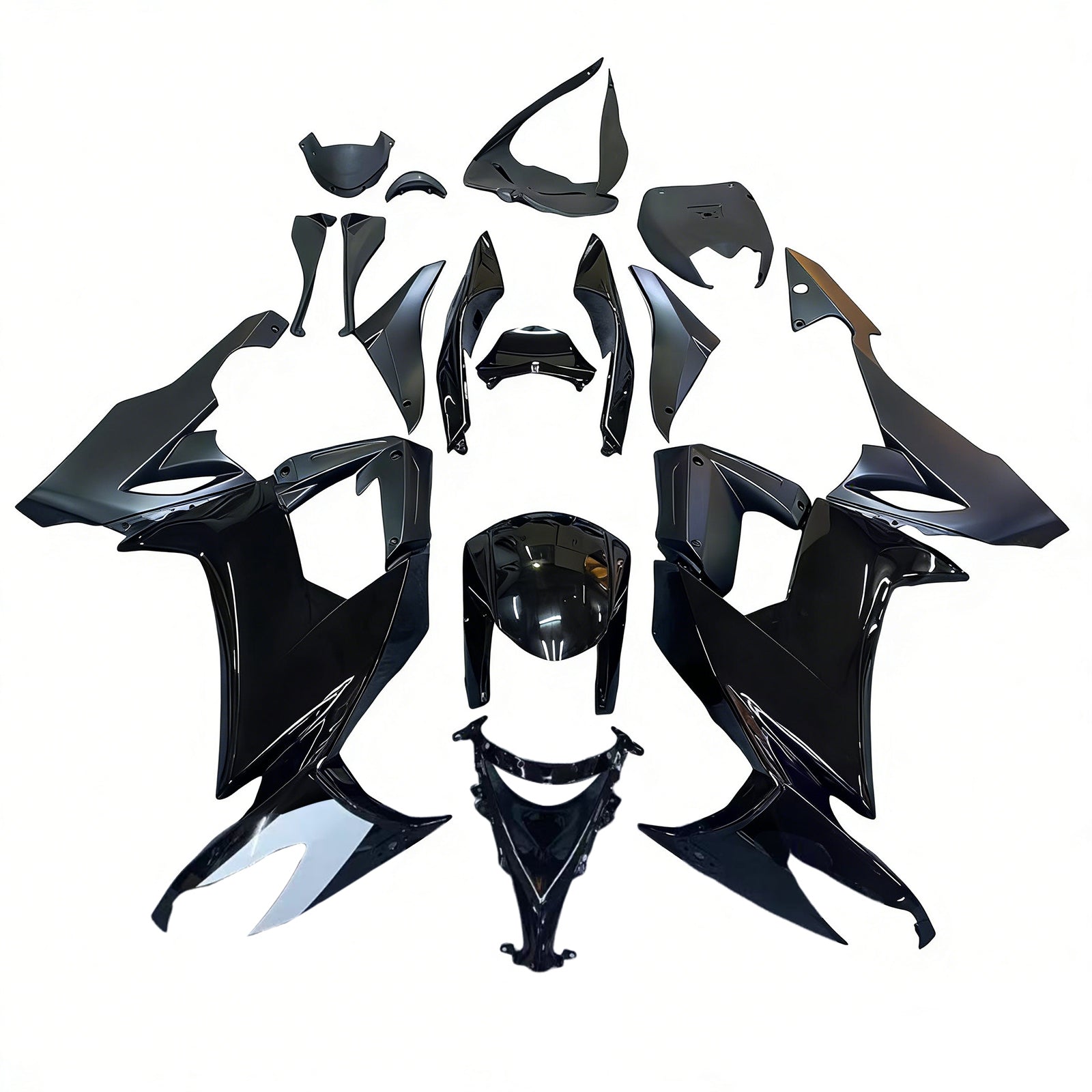 Amotopart 2008-2010 Kawasaki ZX10R Black Fairing Kit