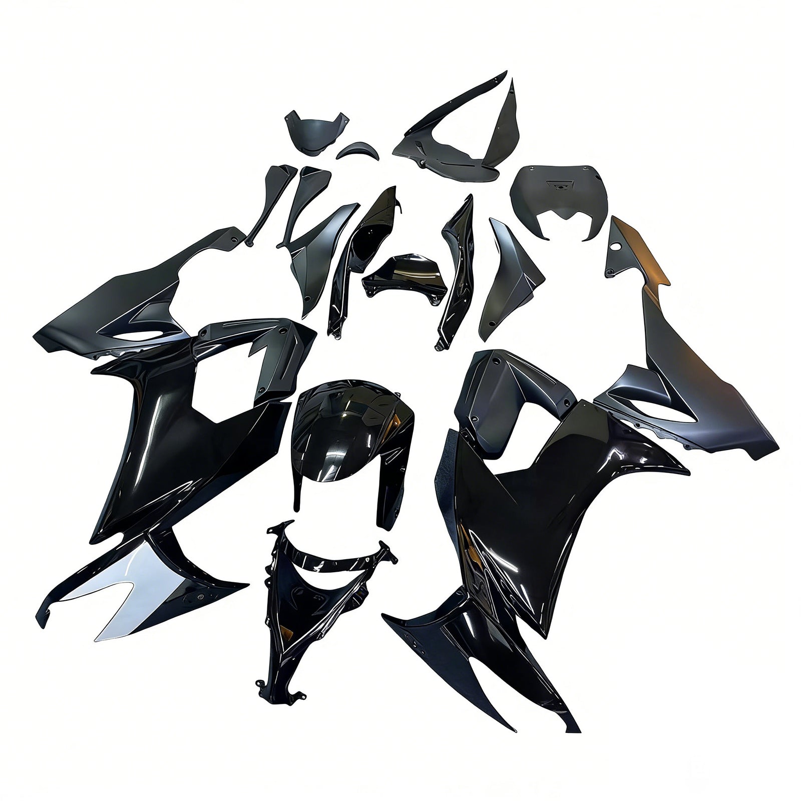 Amotopart 2008-2010 Kawasaki ZX10R Black Fairing Kit