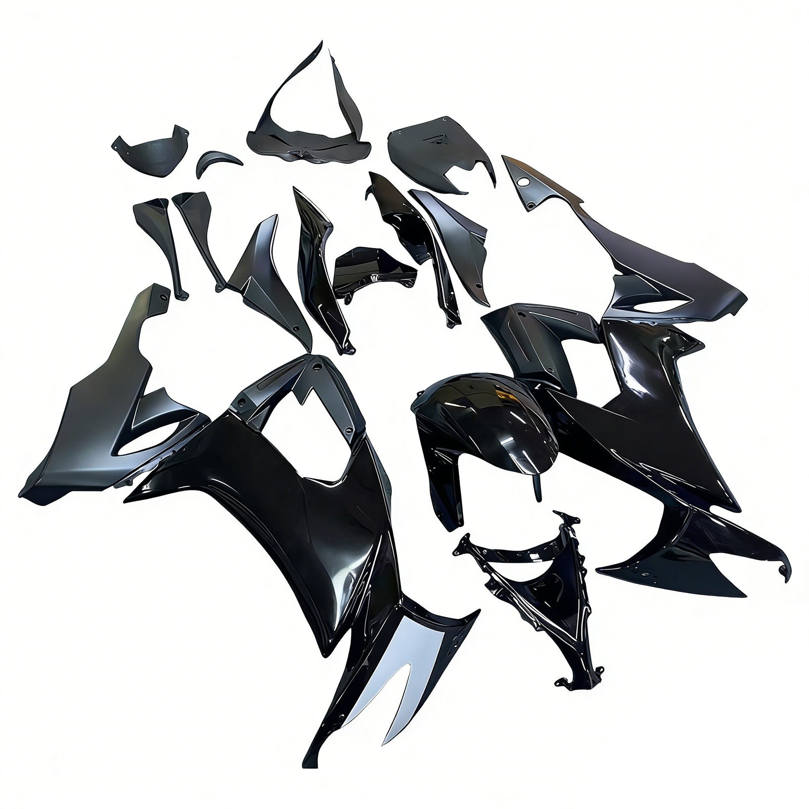 Amotopart 2008-2010 Kawasaki ZX10R Black Fairing Kit