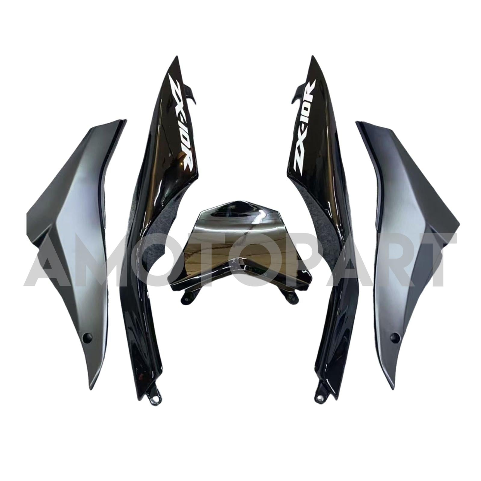 Kit carena Amotopart 2008-2010 Kawasaki ZX10R bianco e nero