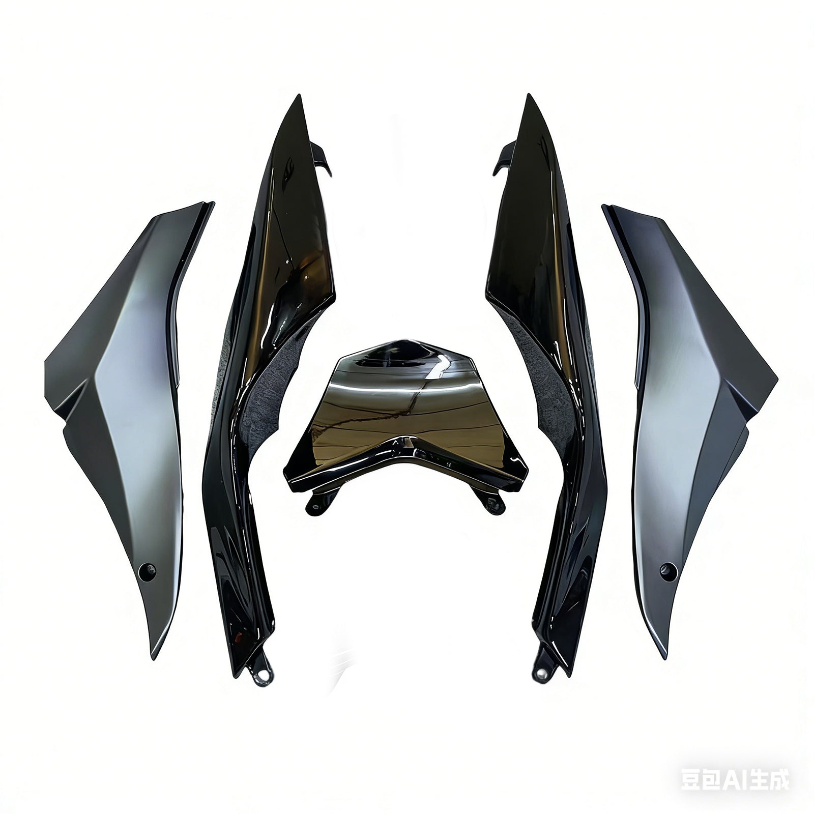Amotopart 2008-2010 Kawasaki ZX10R Black Fairing Kit