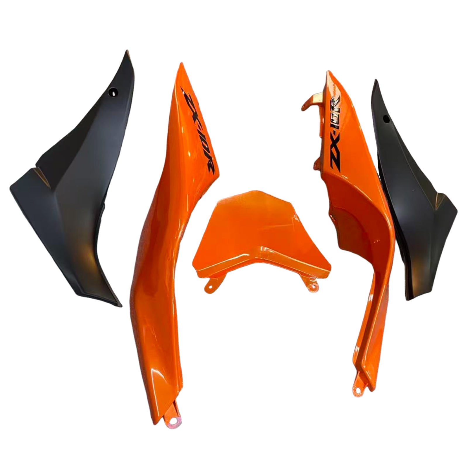 Amotopart 2008-2010 Kawasaki ZX10R Orange Black Fairing Kit
