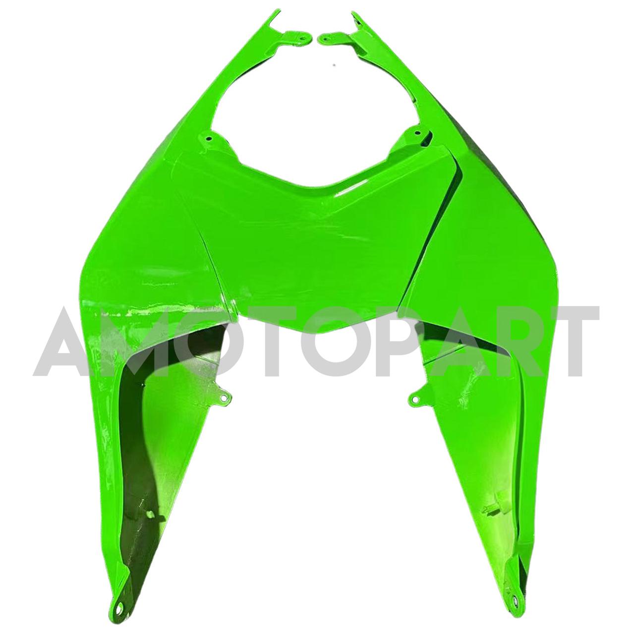 Amotopart 2008-2010 Kawasaki ZX10R Glossy Black Green & White Fairing Kit