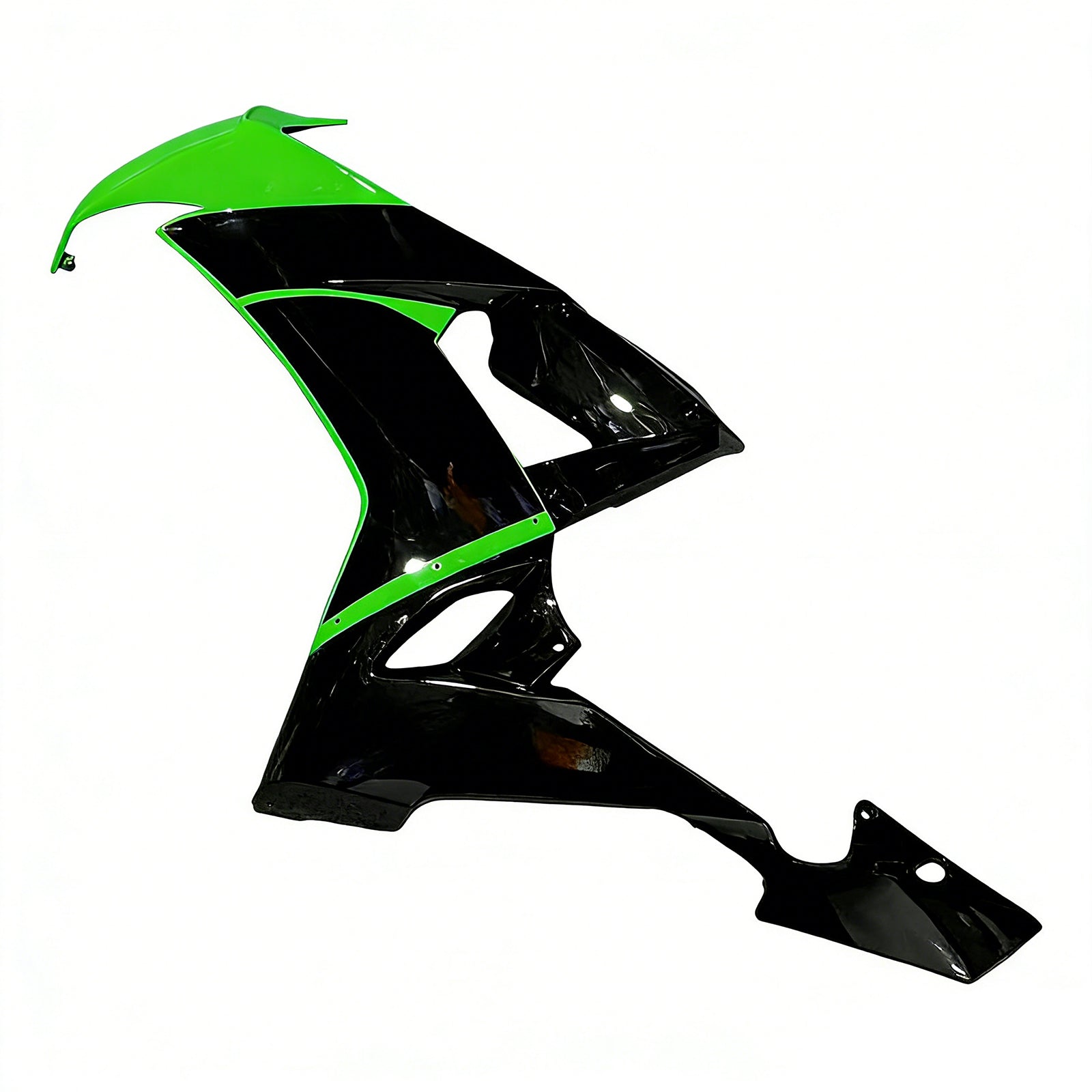 Amotopart 2008-2010 Kawasaki ZX10R Glossy Black Green Fairing Kit