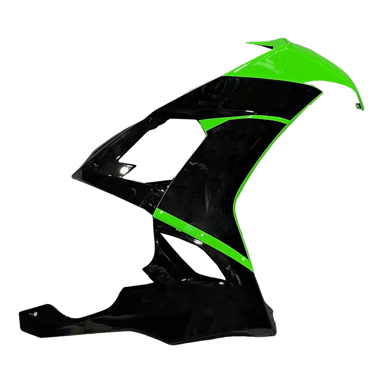 Amotopart 2008-2010 Kawasaki ZX10R Glossy Black Green Fairing Kit