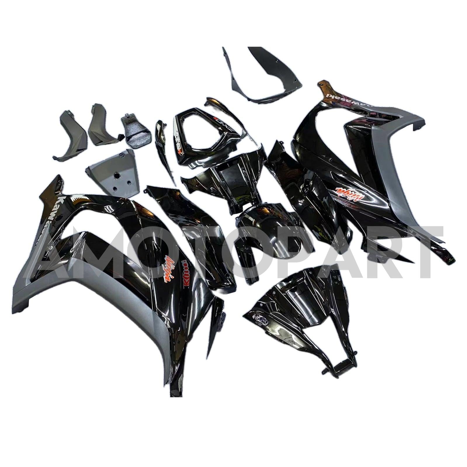Amotopart 2011-2015 Kawasaki ZX10R Verkleidung G-Black Kit