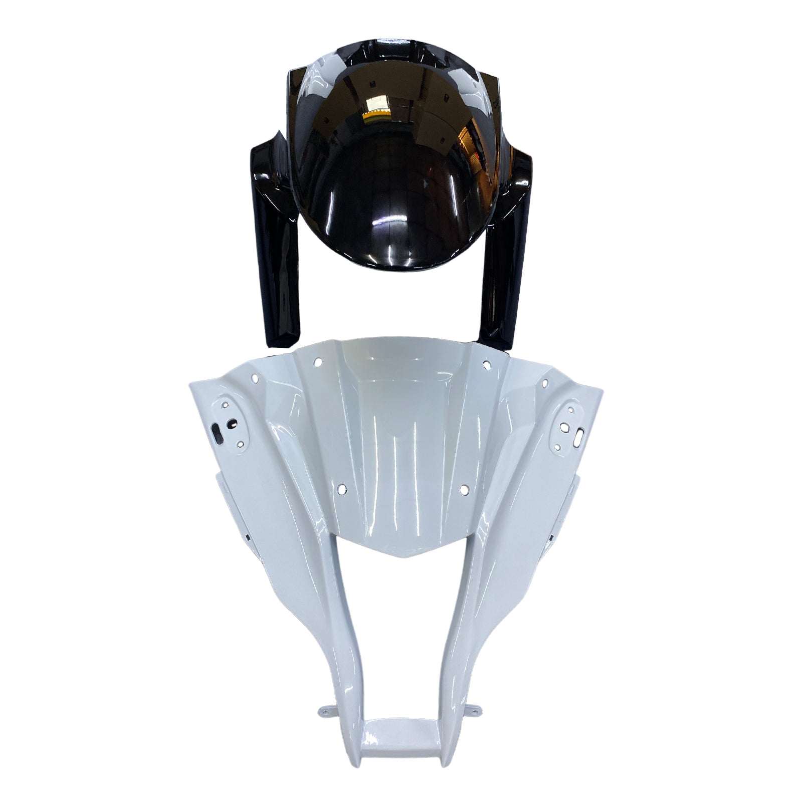 Amotopart 2011-2015 Kawasaki ZX10R Verkleidung Weiß&Schwarzes Set