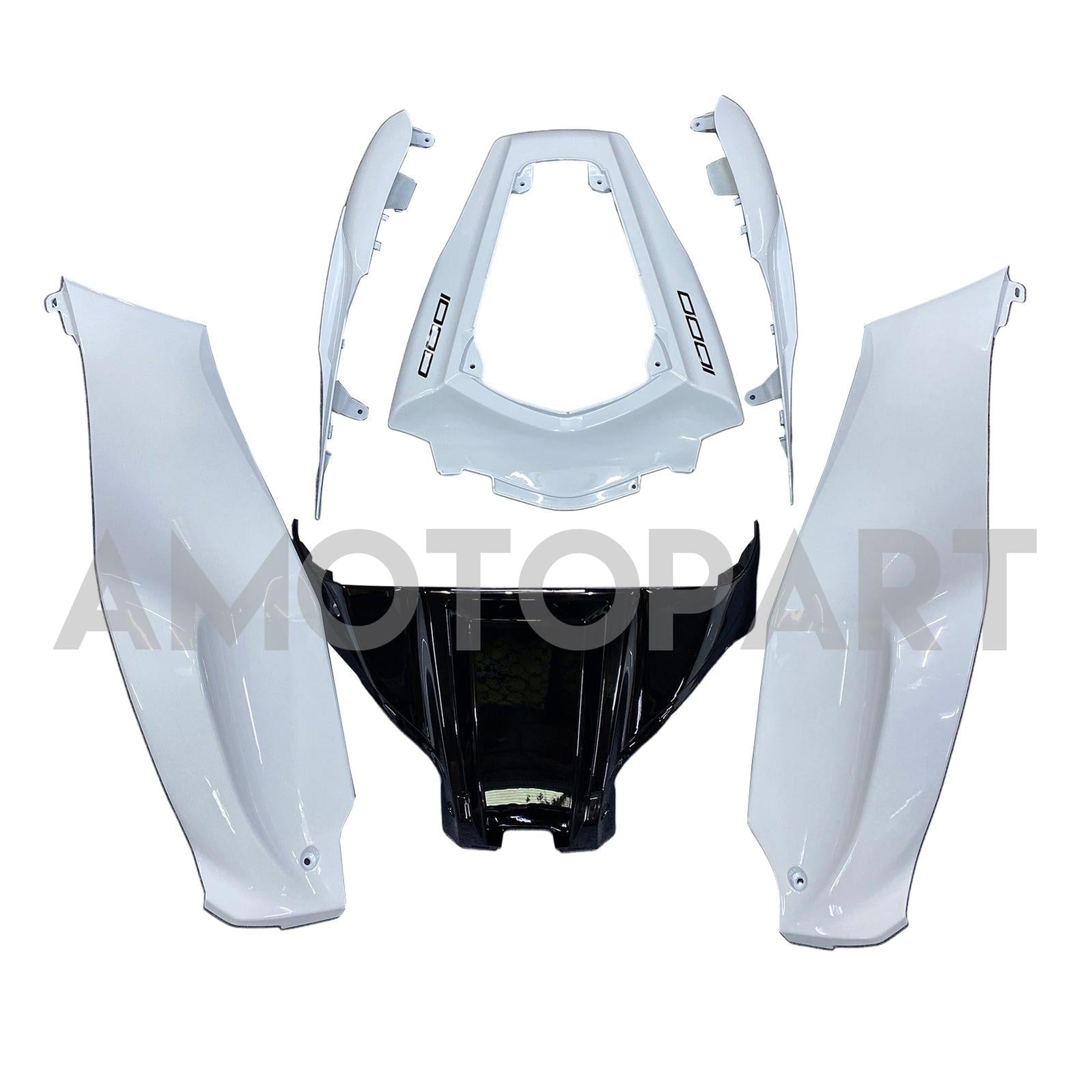 Kit carena Amotopart 2011-2015 Kawasaki ZX10R bianco e nero