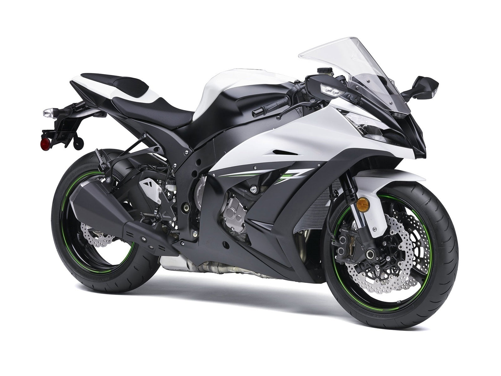 Amotopart 2011-2015 Kawasaki ZX10R White Black Fairing Kit