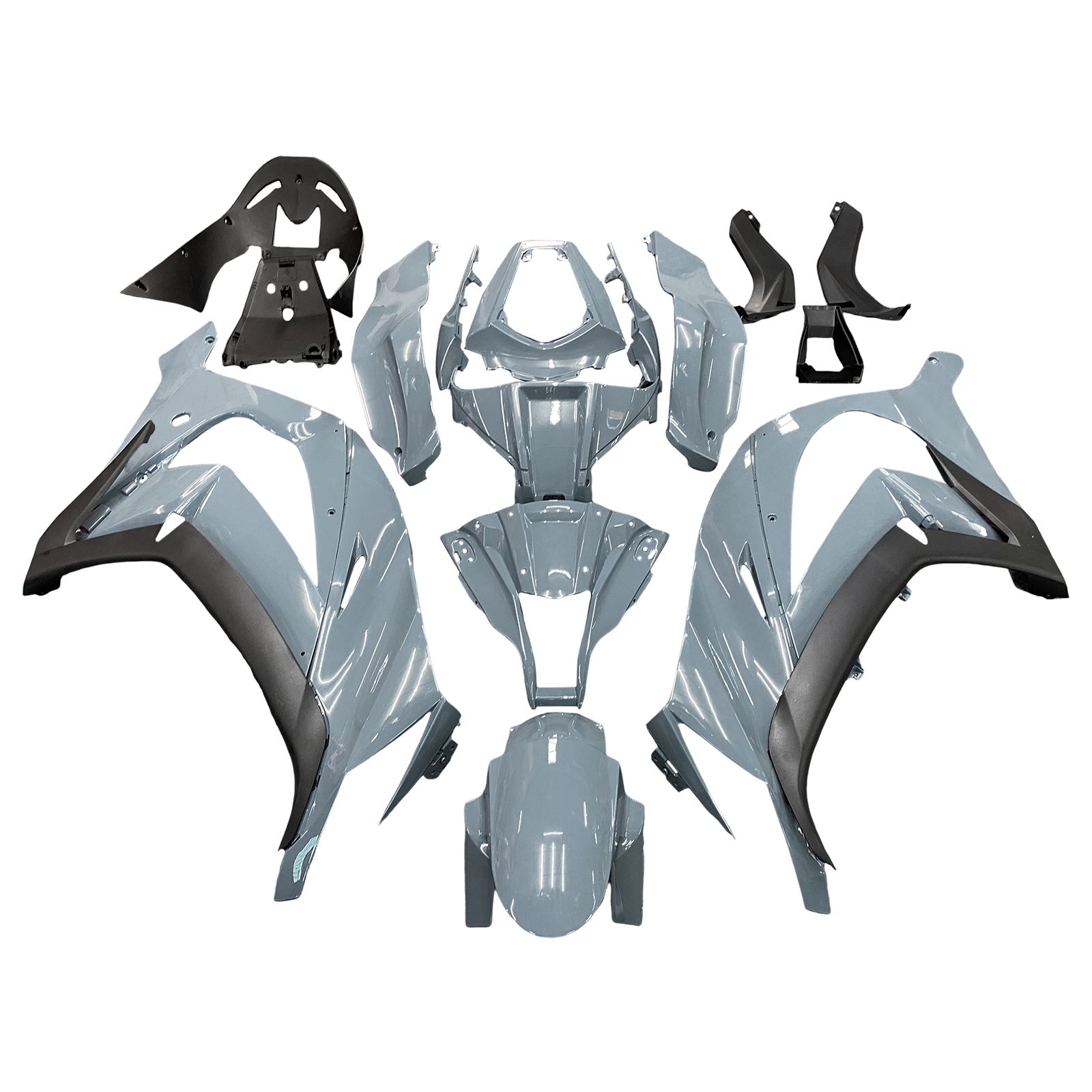 Amotopart Verkleidungsset für Kawasaki ZX10R 2011–2015, Grau