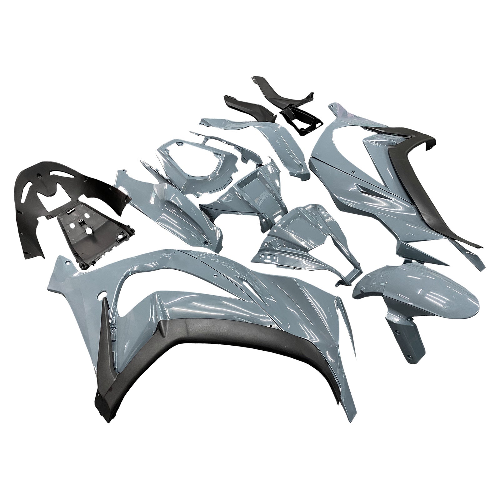 Amotopart Verkleidungsset für Kawasaki ZX10R 2011–2015, Grau