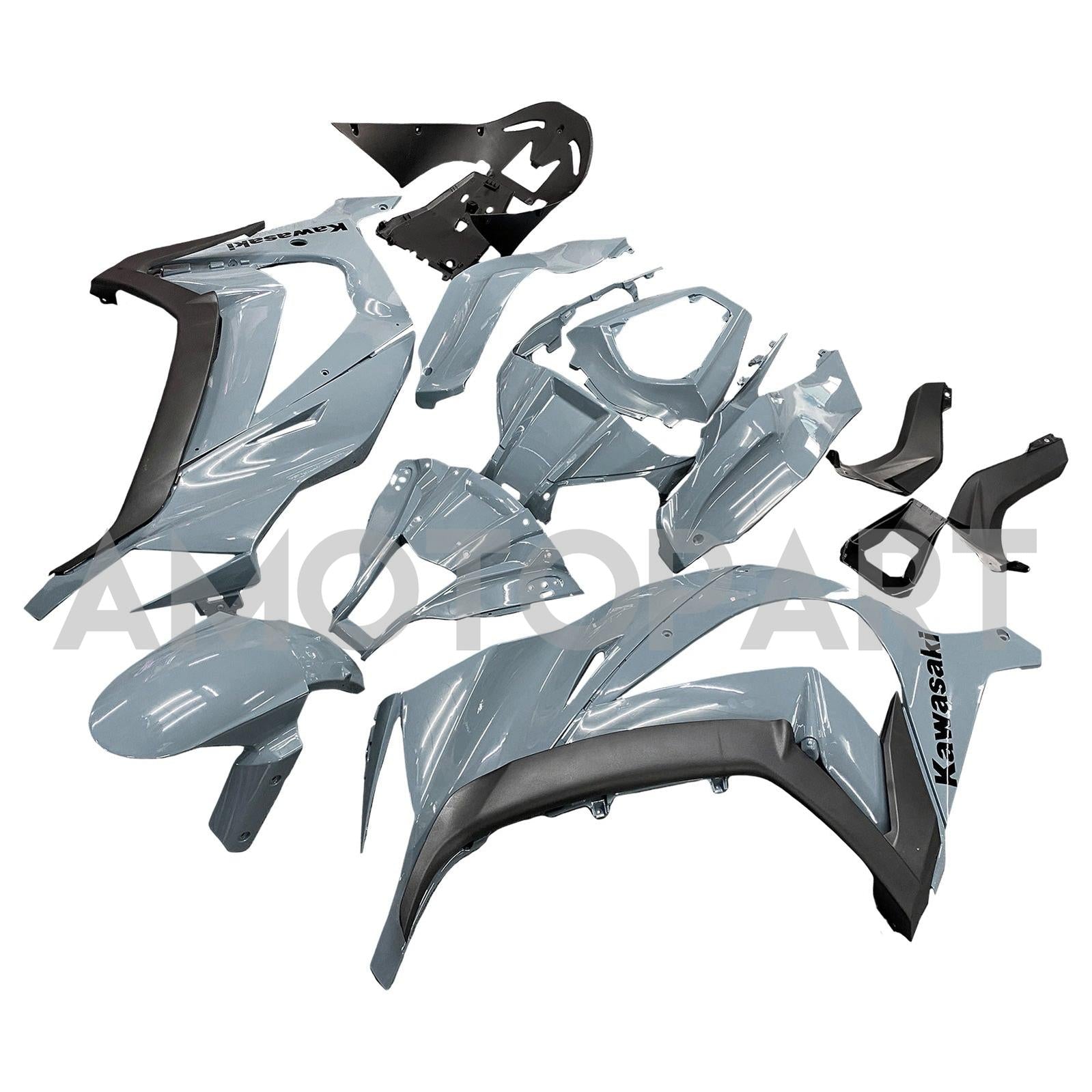 Amotopart Kawasaki ZX10R 2011-2015 Grey Fairing Kit