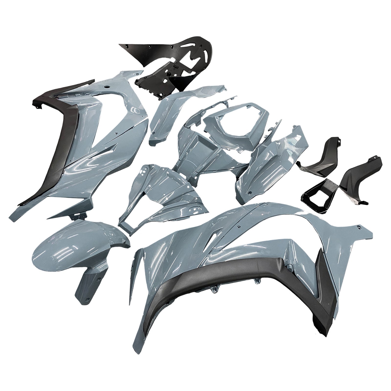 Amotopart Verkleidungsset für Kawasaki ZX10R 2011–2015, Grau