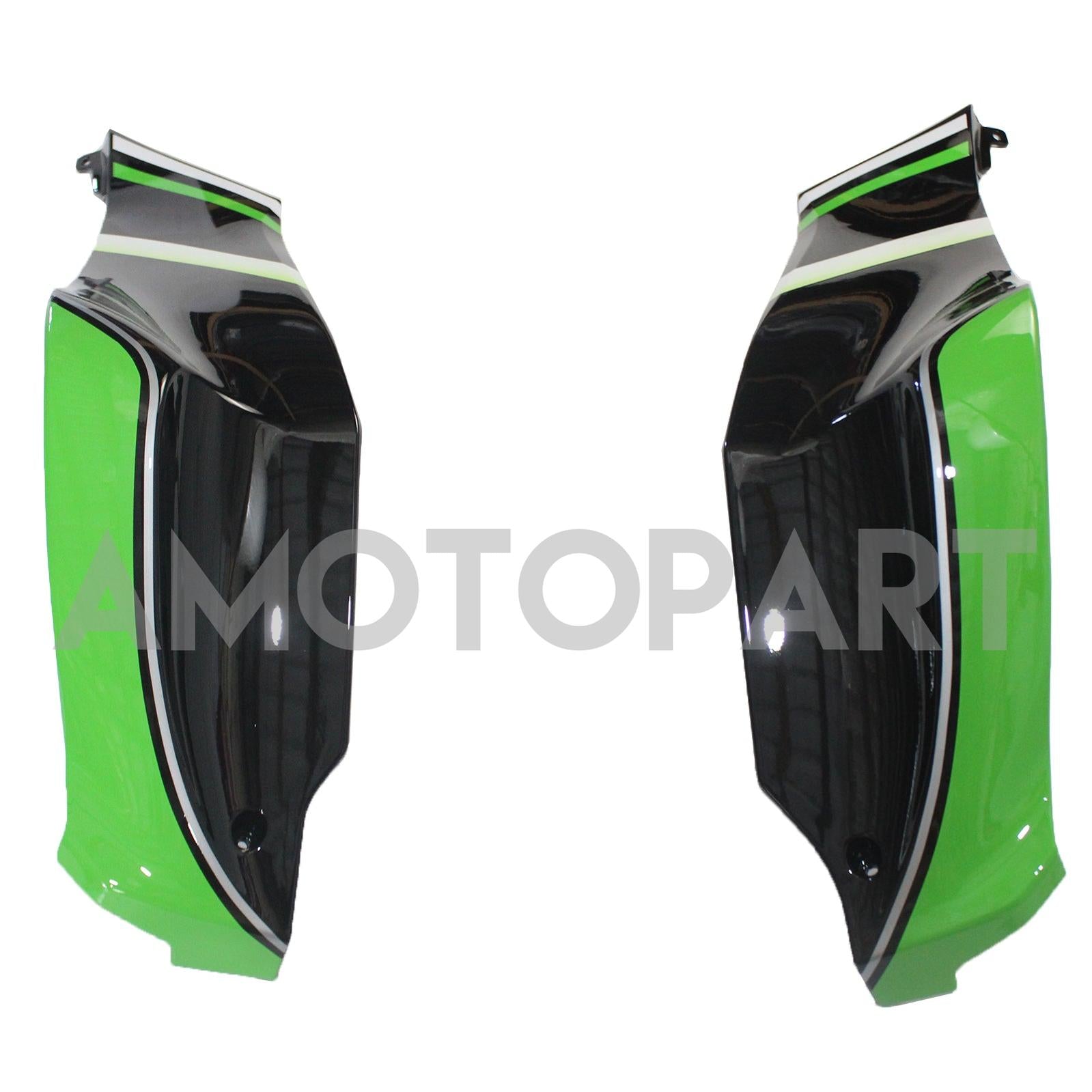 Amotopart Kawasaki ZX10R 2011-2015 Grüne Schwarzweißkit Kit