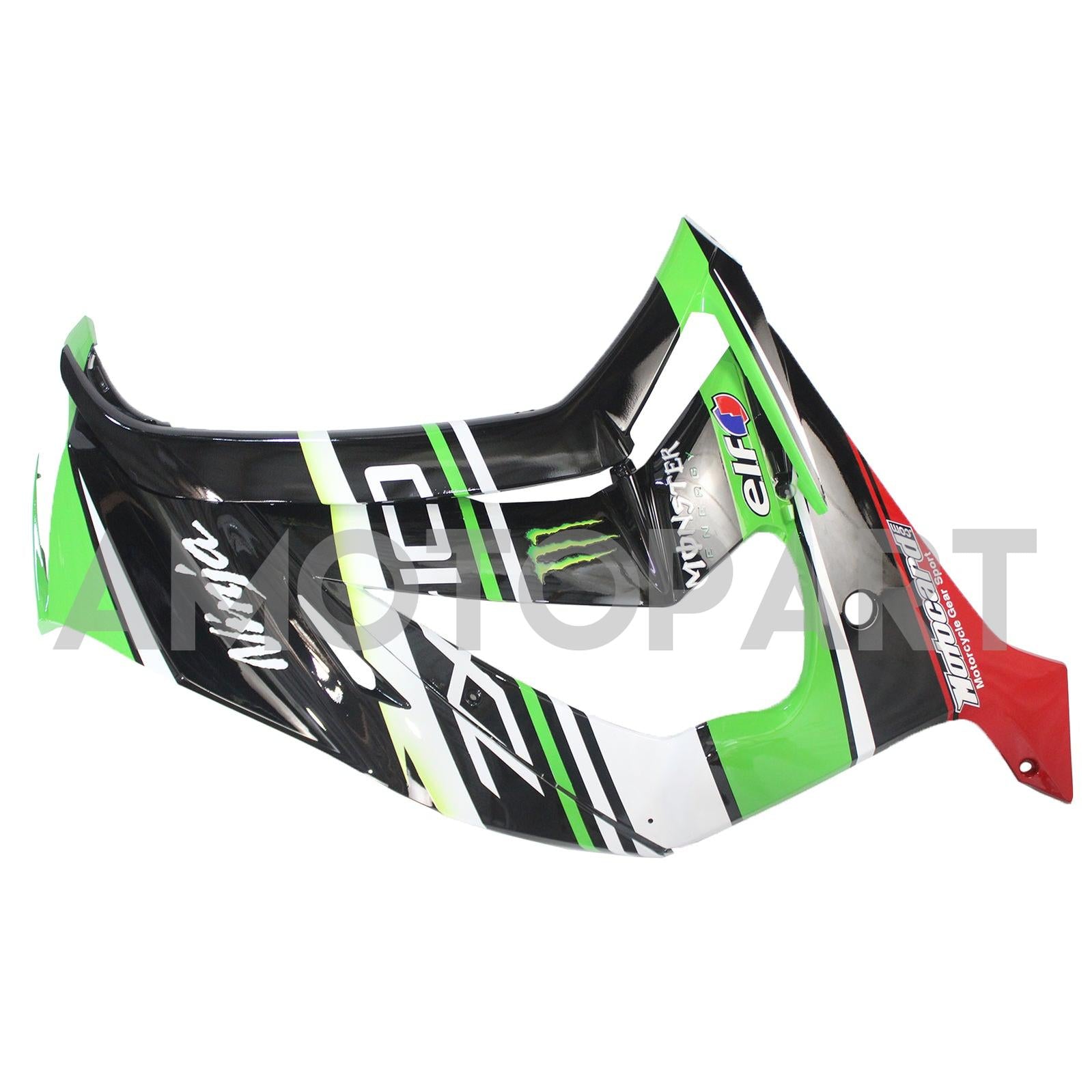 Amotopart Kawasaki ZX10R 2011-2015 Grüne Schwarzweißkit Kit