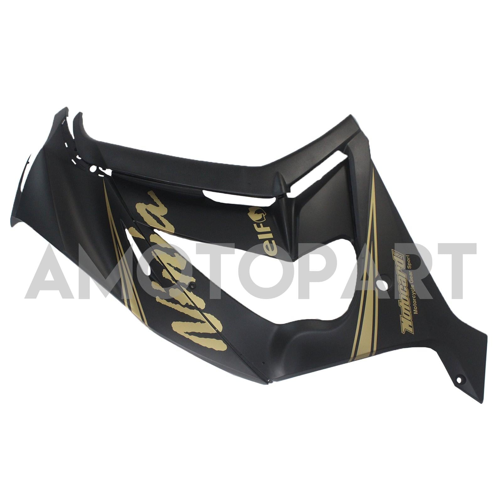 Amotopart Kawasaki ZX10R 2011-2015 Matt preto com kit de carenagem de decalque Golden