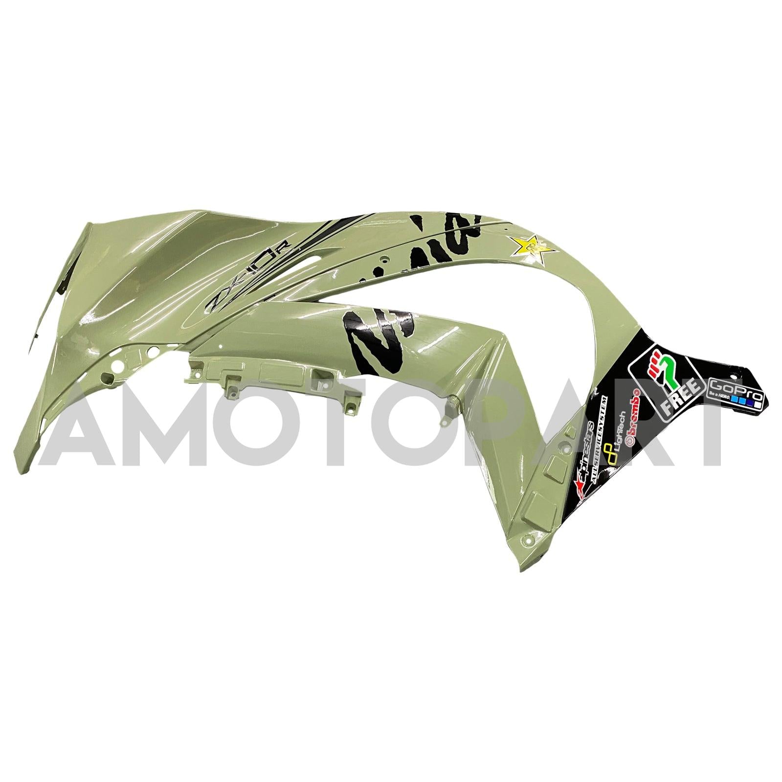 Amotopart 2011-2015 Kawasaki ZX10R Mattes Green Fearing Kit
