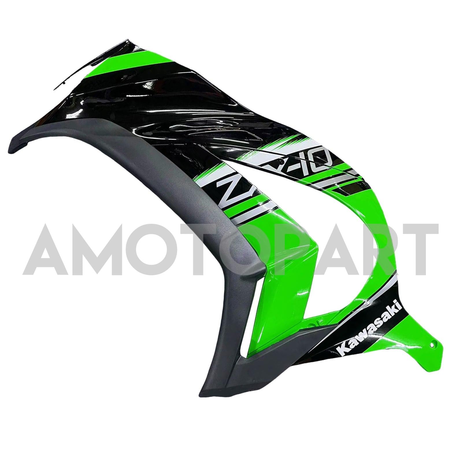 Amotopart 2011-2015 Kawasaki ZX10r Green & Black Style2 Fairing Kit